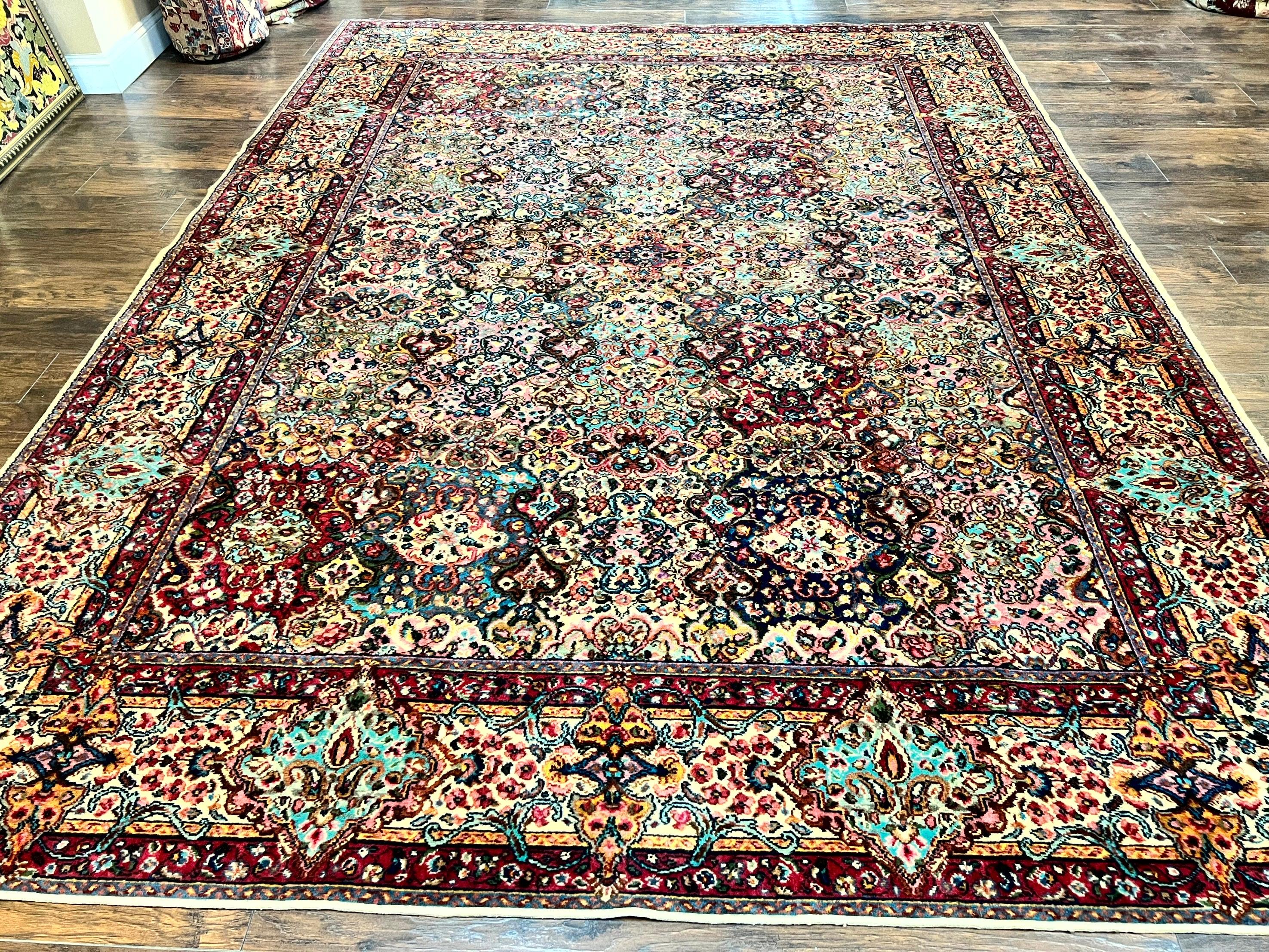Karastan Rug 9x12 Lanamar Multicolor Panel Kirman #5514, Rare, Wool Karastan Carpet - Jewel Rugs