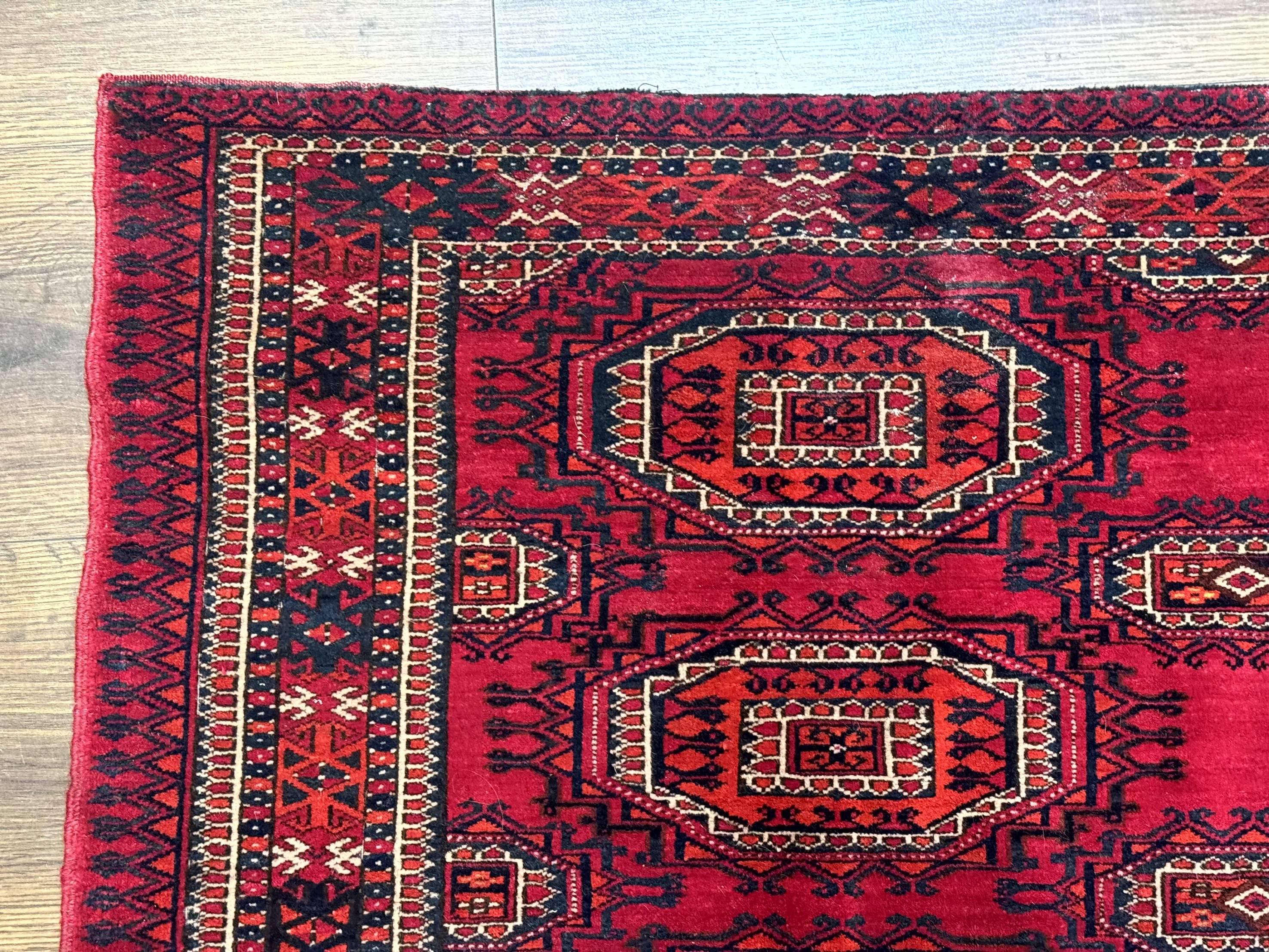 Antique Turkoman Salor Rug, Turkoman Textile, Fine 400 KPSI, Red, Persian Tribal Rug - Jewel Rugs
