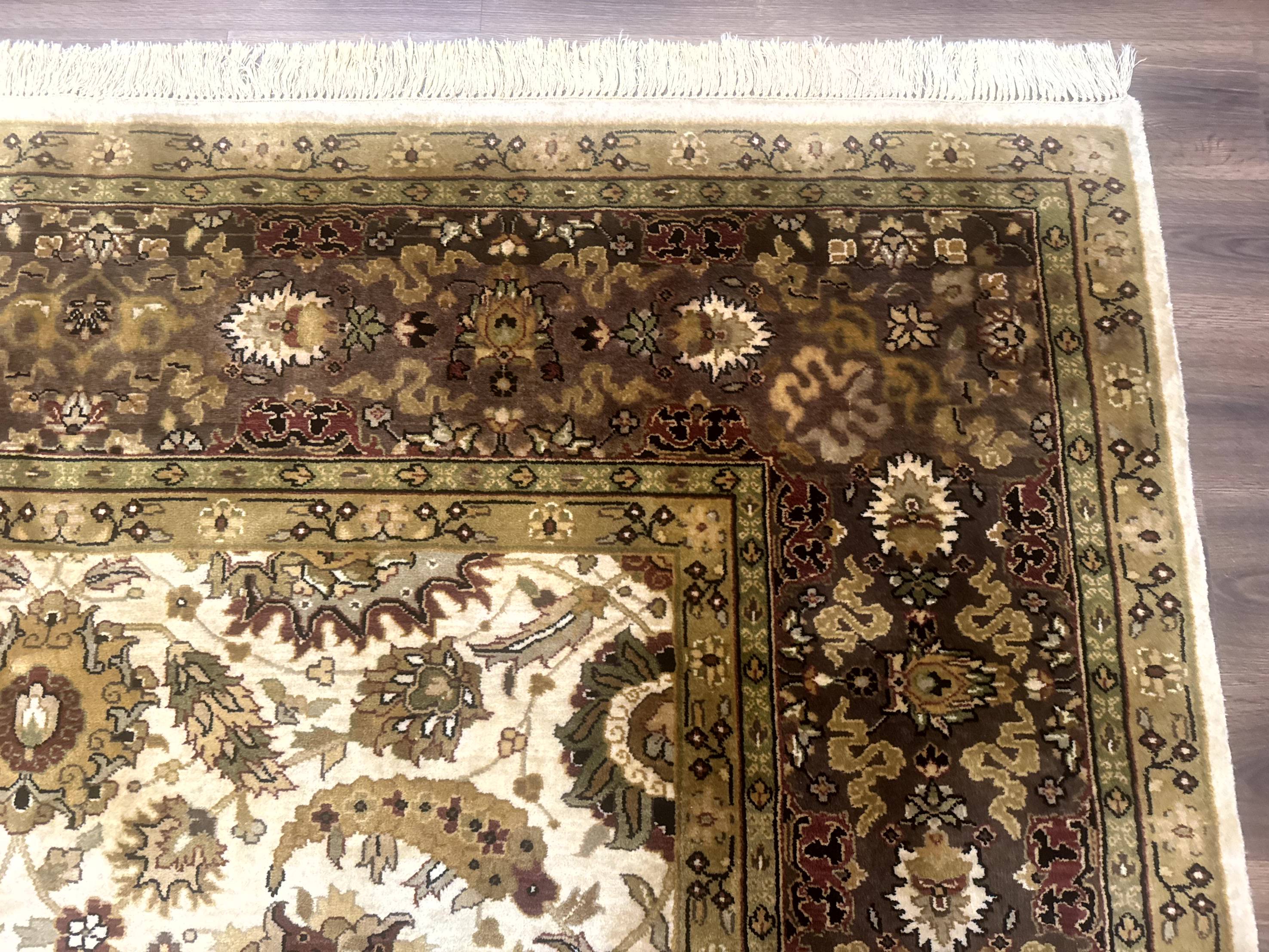 Indo Persian Mahal Rug 8x10, Floral Traditional Wool Oriental Carpet - Jewel Rugs