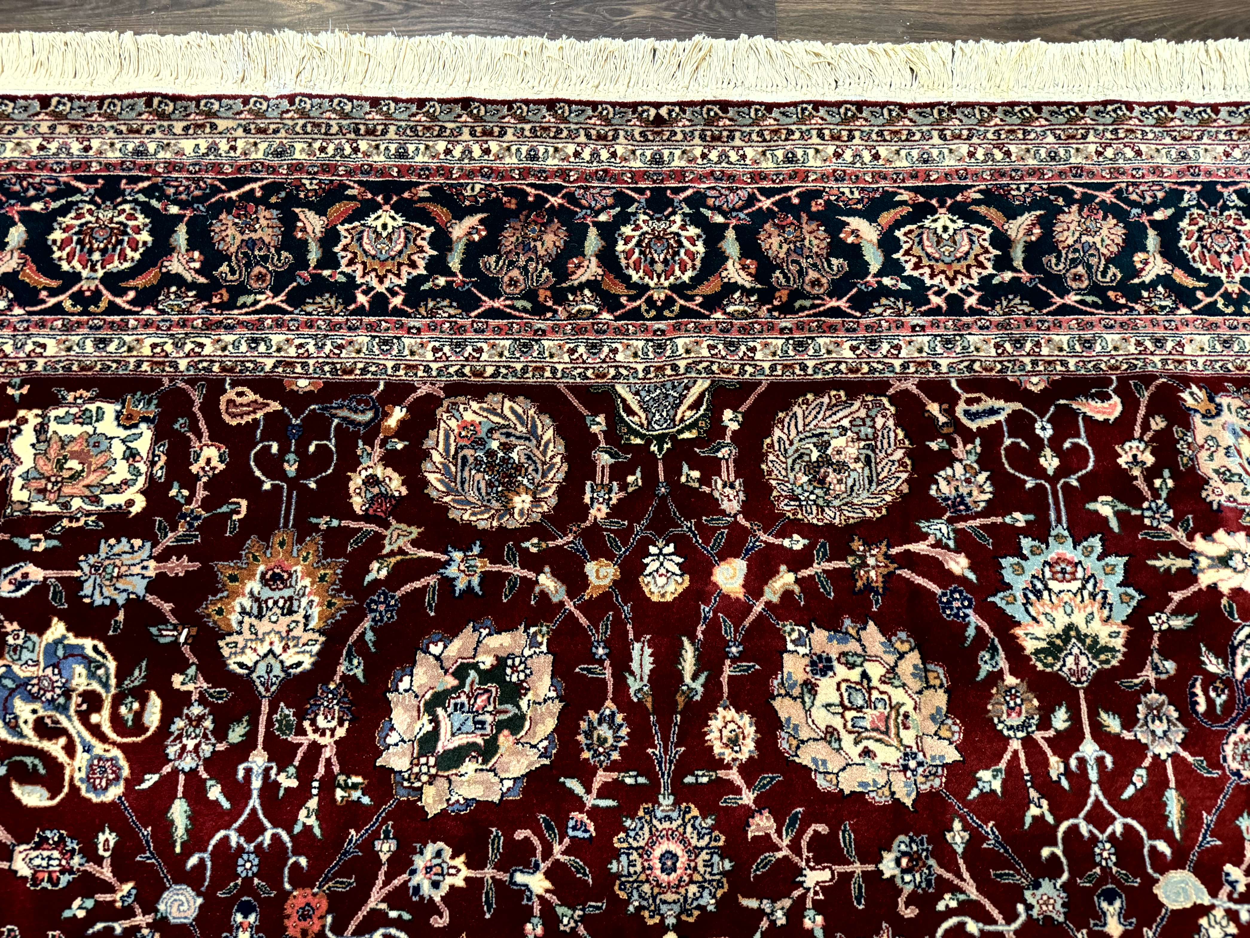 Pak Persian Rug 8x10, Dark Red, Wool with Silk Highlights, Fine - Jewel Rugs