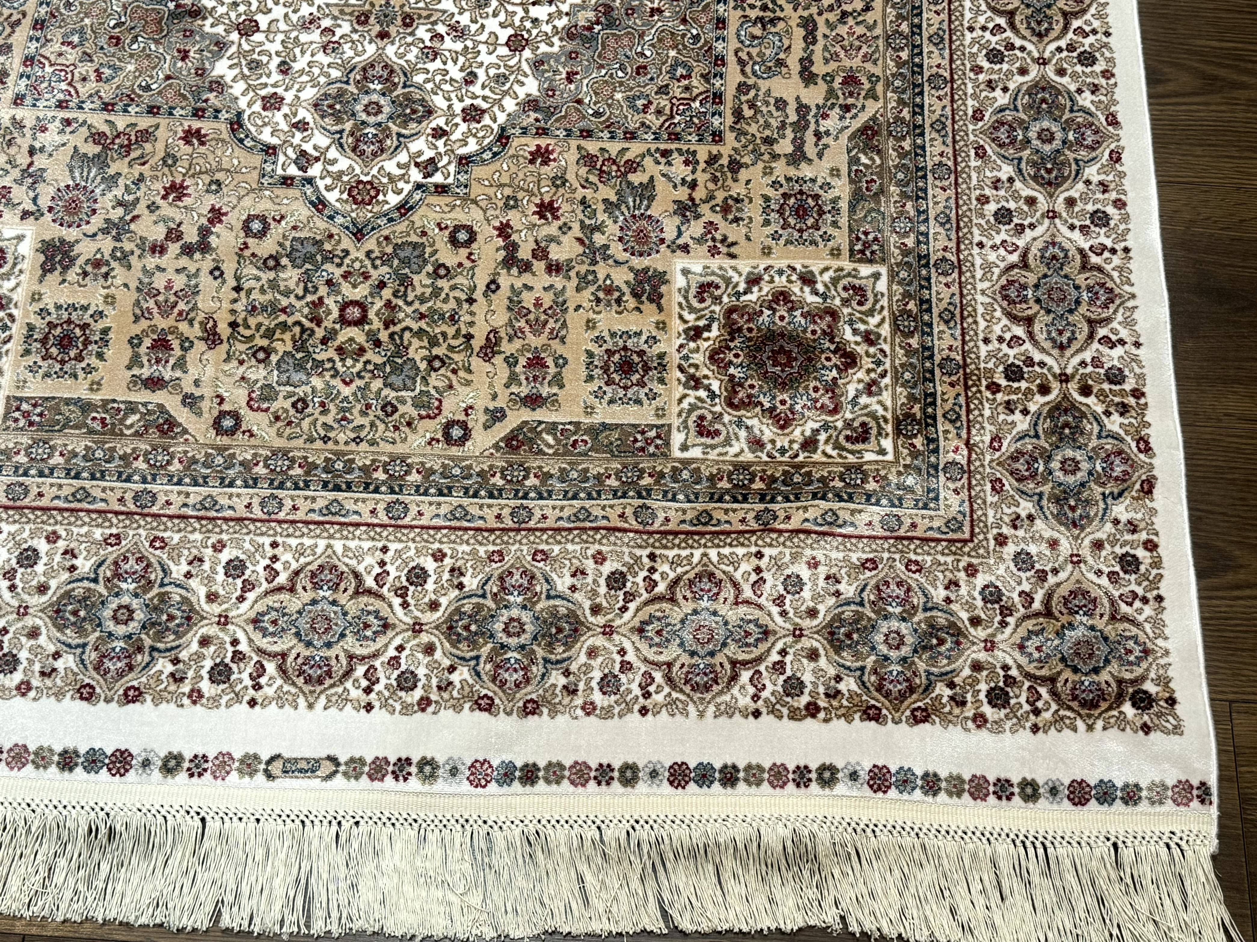 Turkish Memluk Silk Rug 4x6, Hereke Carpet, Bamboo Silk, New - Jewel Rugs