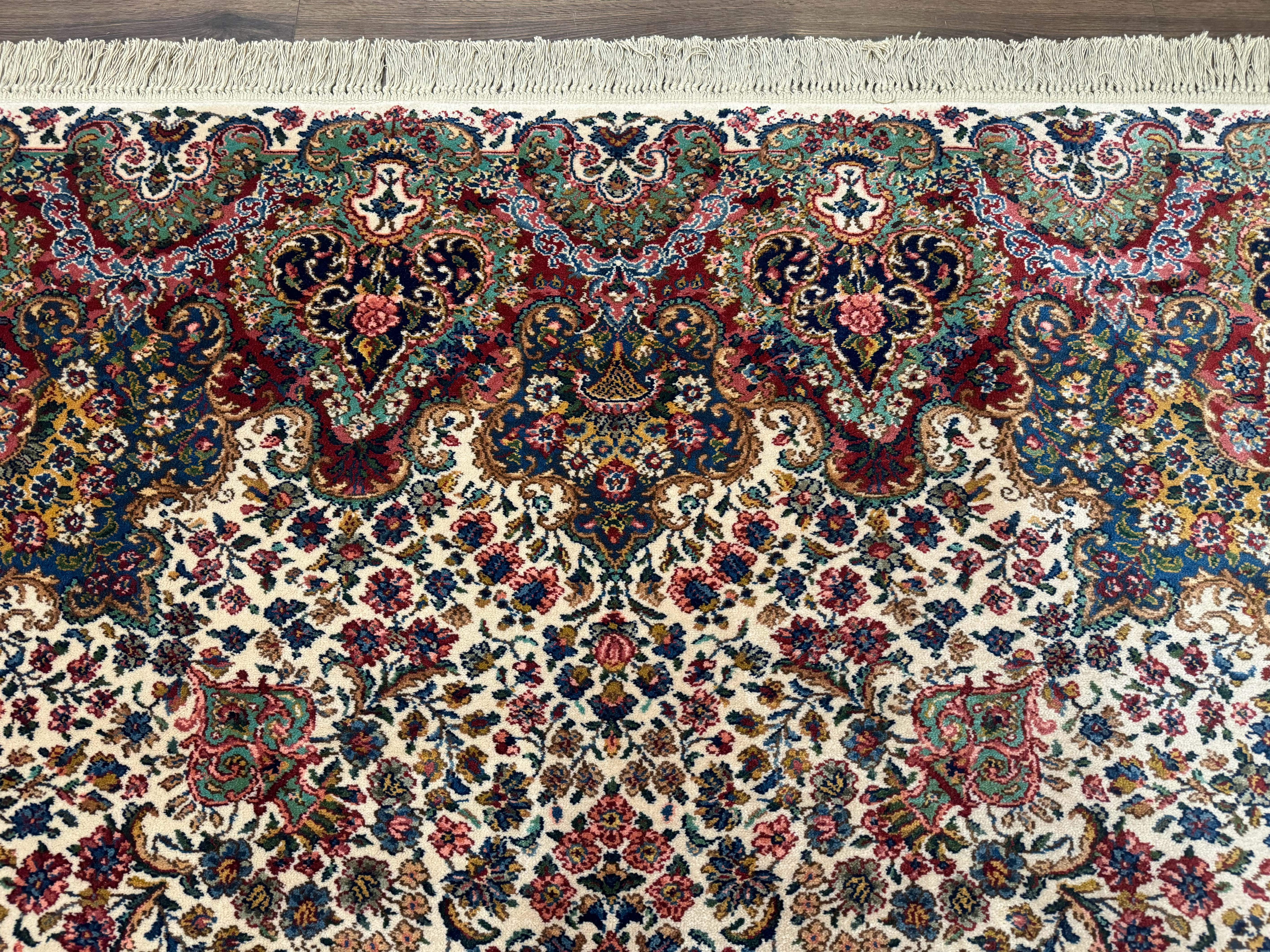 Karastan Rug #742 Floral Kirman 8.8 x 12, Wool Pile, Vintage Original Series, Rare - Jewel Rugs