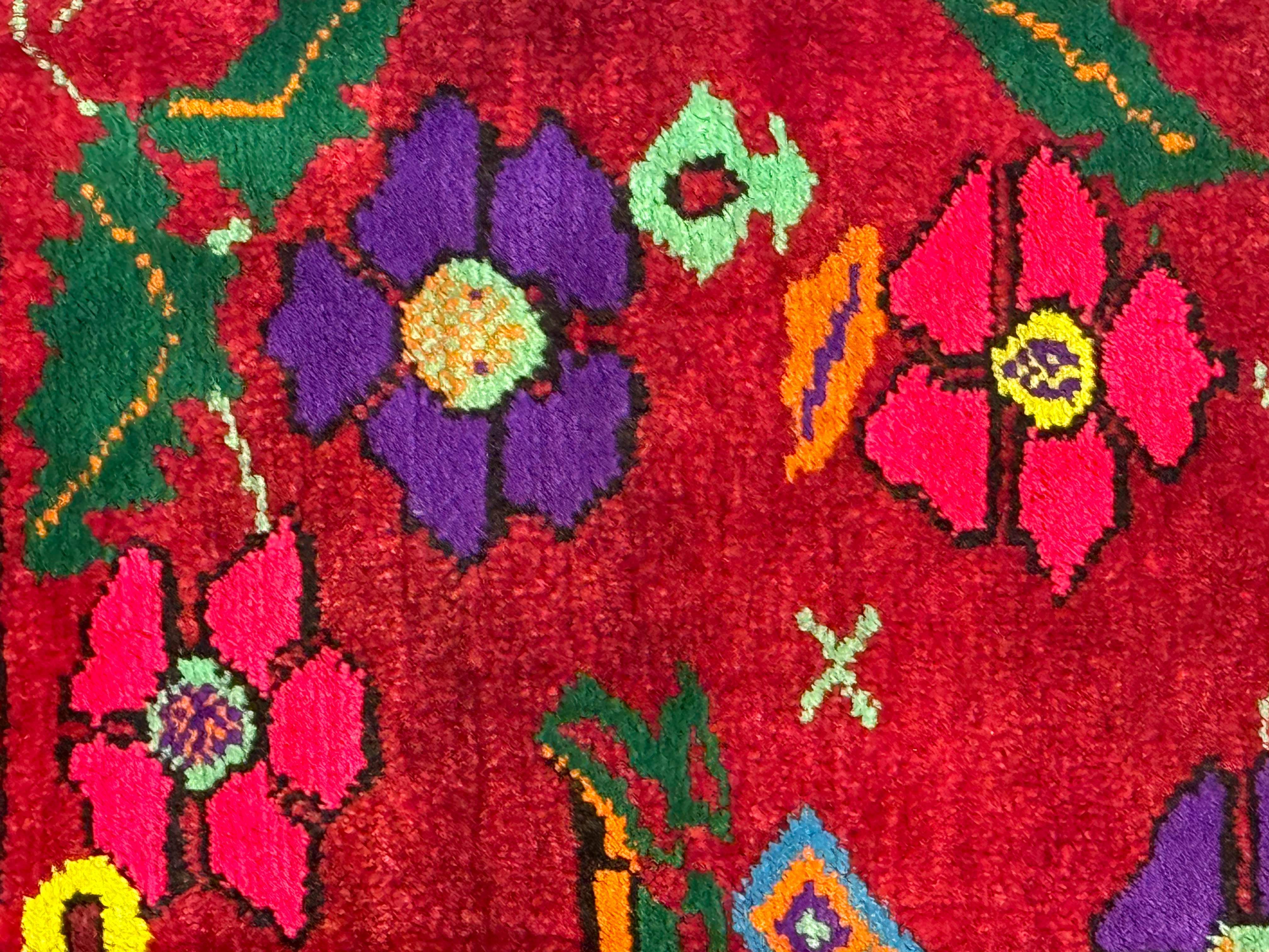 Small Persian Baluch Tribal Rug, Red, Floral, Tribal - Jewel Rugs