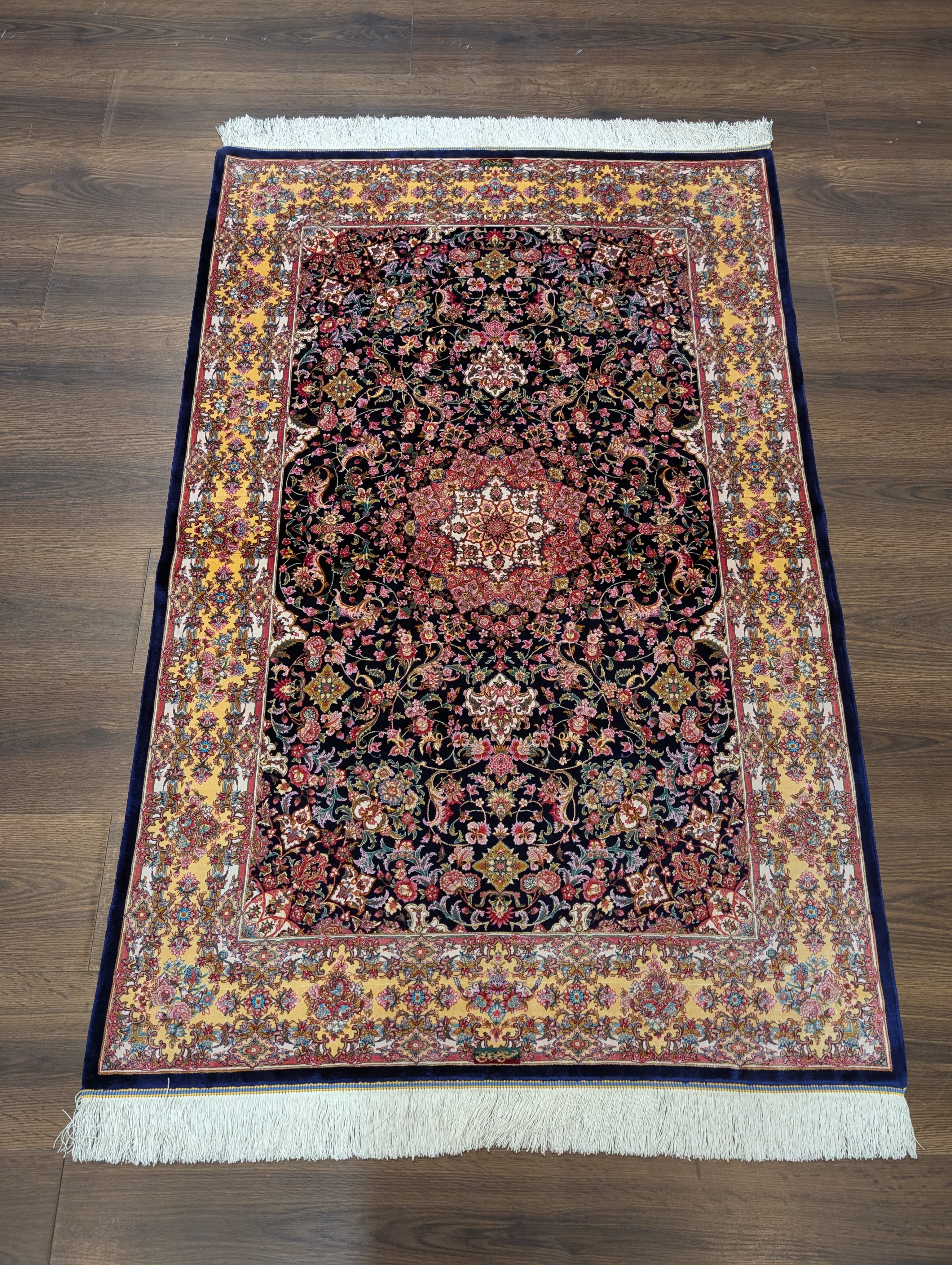 Persian Silk Rug 3x5, Fine, Bamboo Silk, New - Jewel Rugs