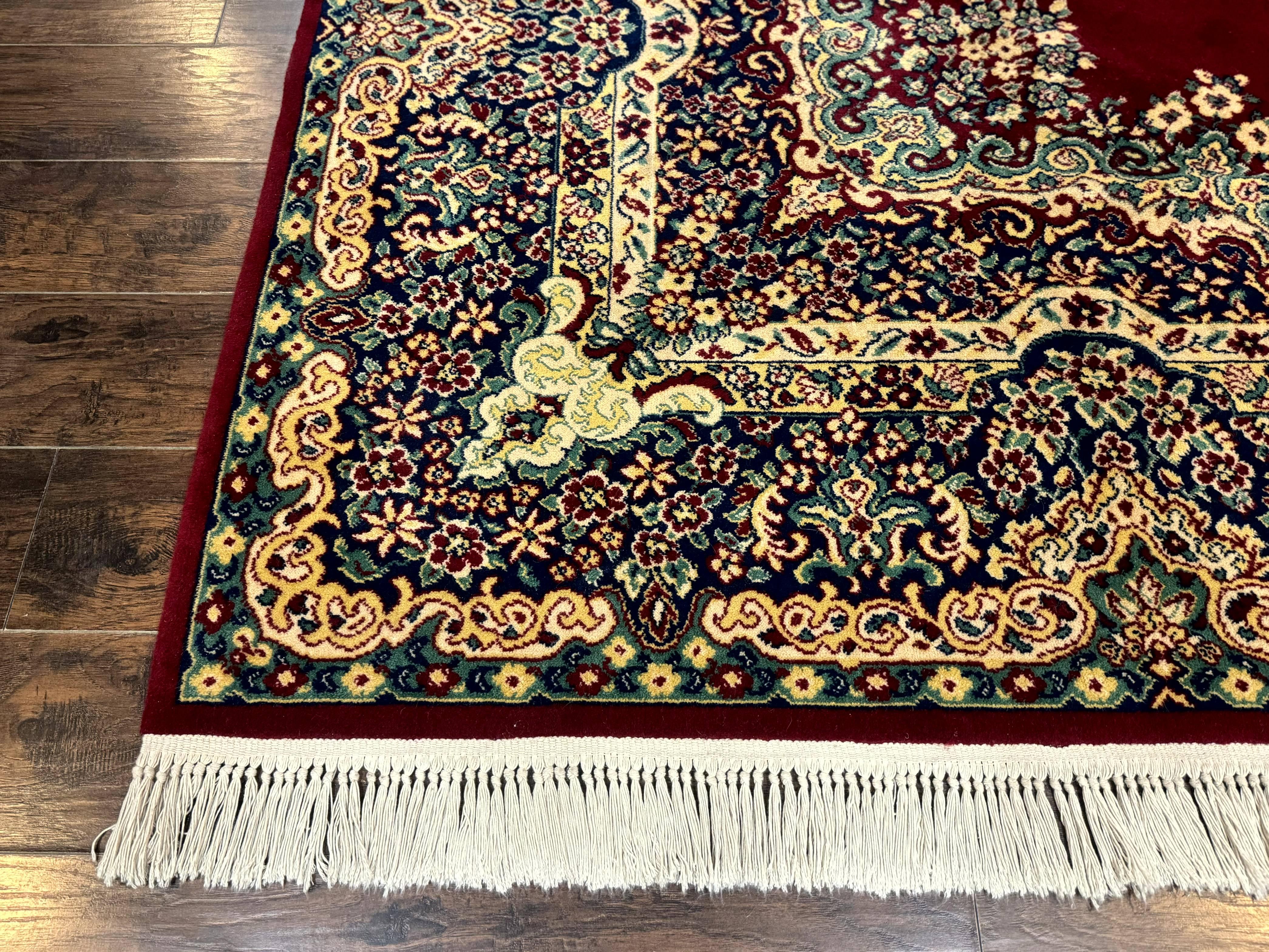 Power Loomed Persian Oriental Rug 9x12, Vintage Wool Pile, Kirman Design - Jewel Rugs