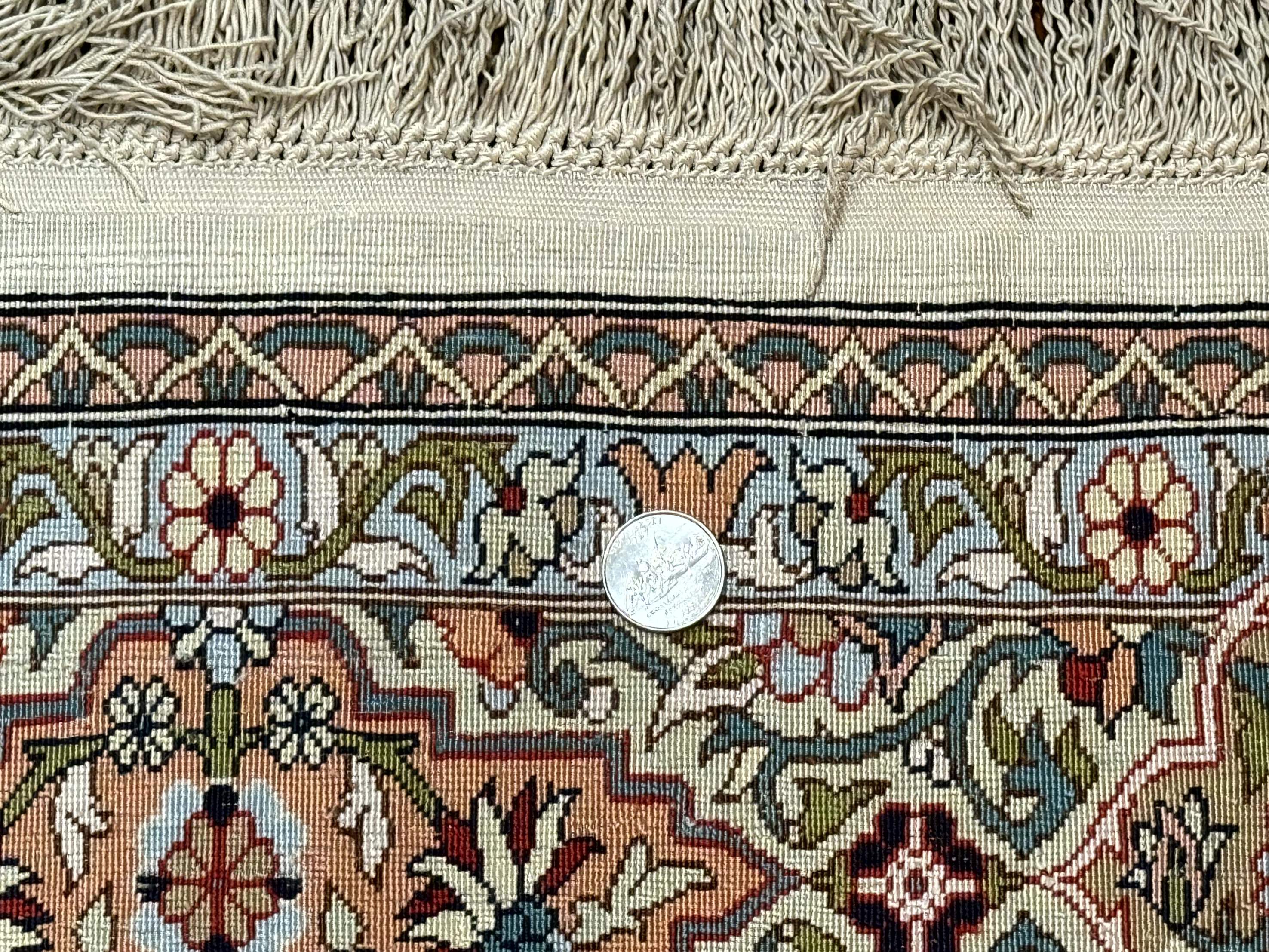 Rare Turkish Hereke Silk Rug 3x5, Tree of Life Persian Vase Design, Very Fine 440 KPSI, Signed - Jewel Rugs