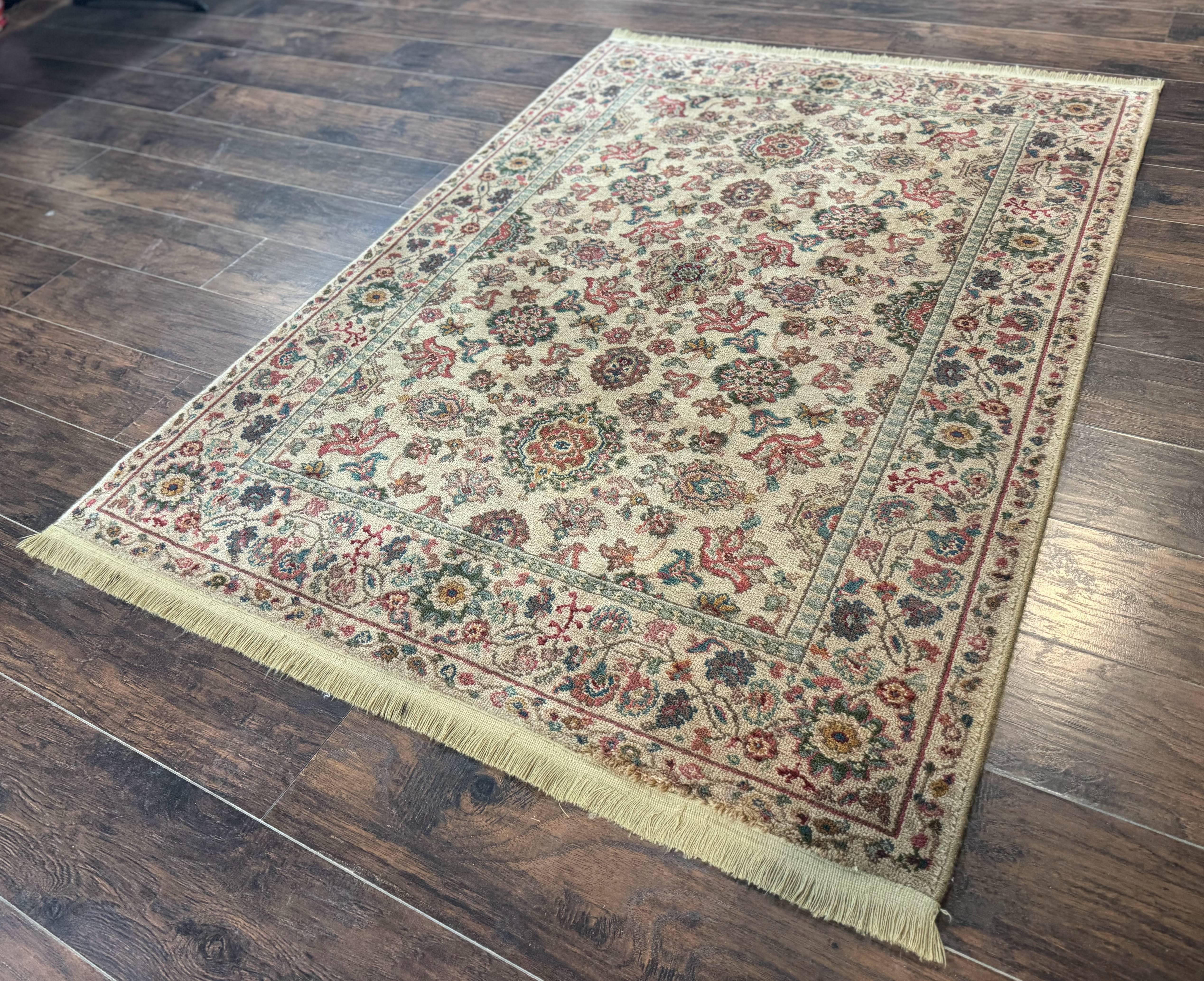 Karastan Rug 4x6, Samovar Teawash Feraghan Sarouk #900-906, Vintage Wool Pile Discontinued Karastan Area Rug Carpet - Jewel Rugs