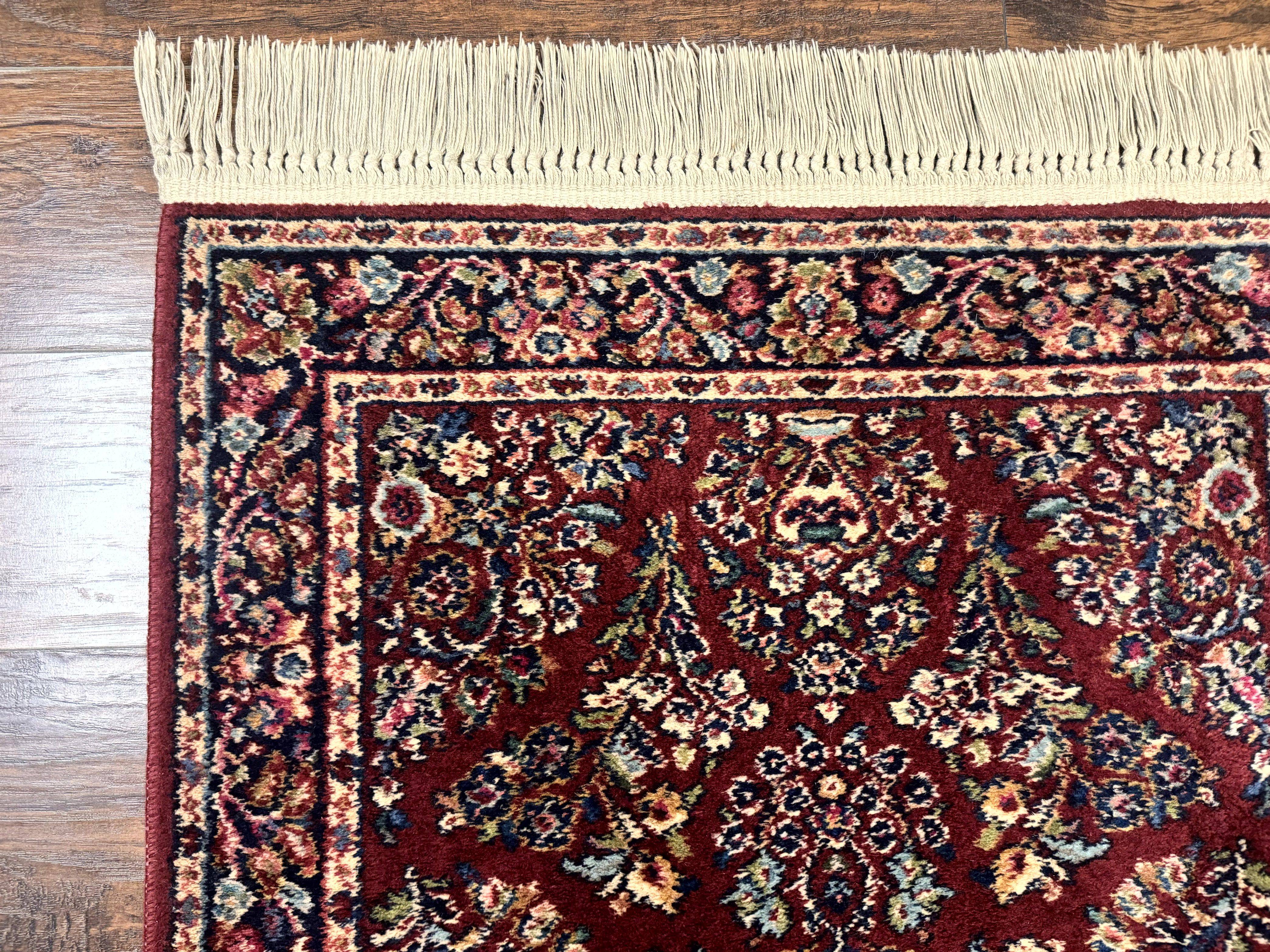 Karastan Runner Rug 3x12 Red Sarouk #785, Original 700 Series, 2.10 x 12 ft Runner, Wool Karastan Runner Rug, Rare - Jewel Rugs