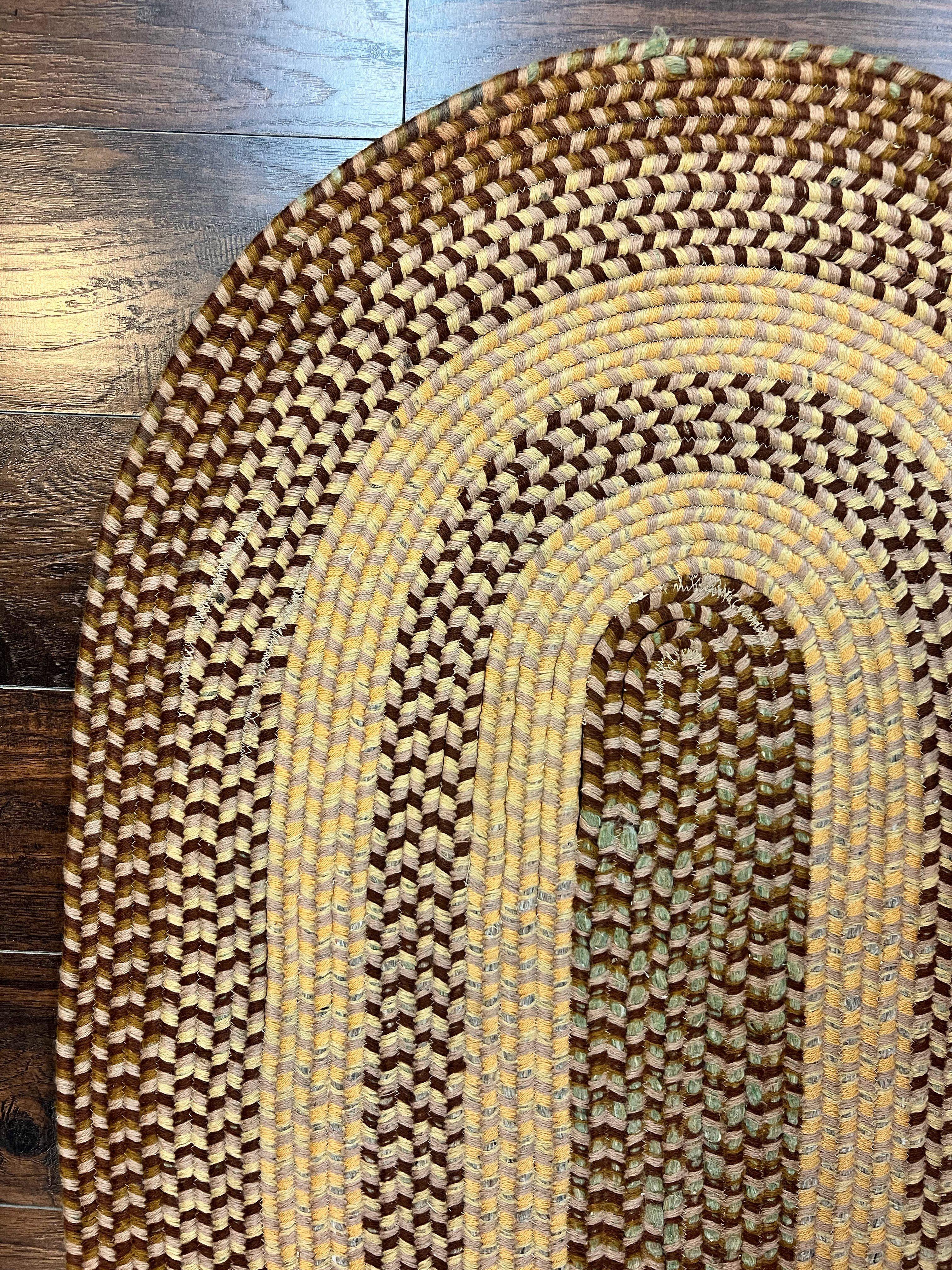 Oval Braided Rug 3x5, Multicolor Oval Rug, Wool Braided Rug, Hand Woven, Vintage Wool Handmade Braided Rug, Small American Braided Rug - Jewel Rugs