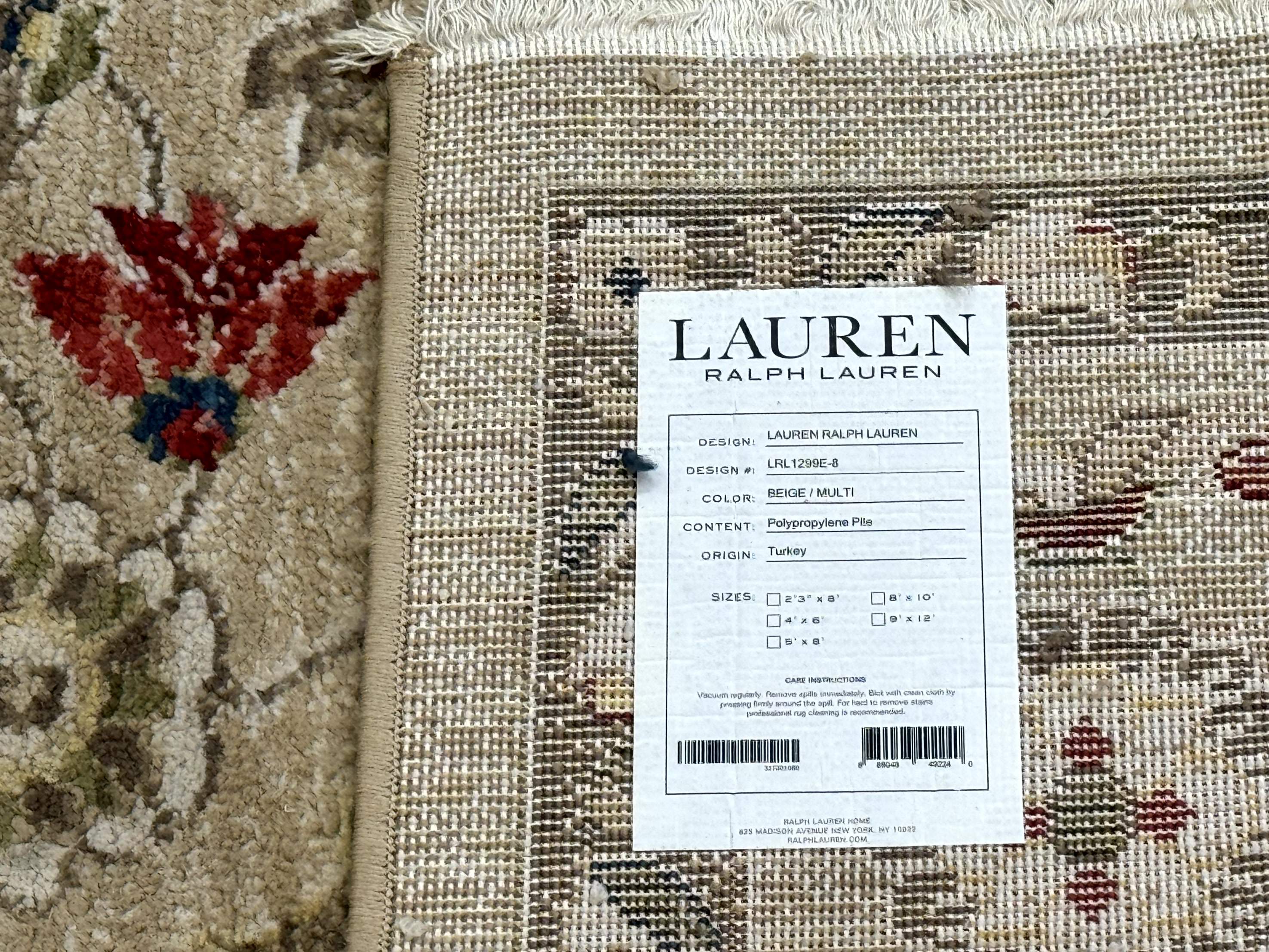 Ralph Lauren Rug 8x10 ft, Persian Design Rug - Jewel Rugs