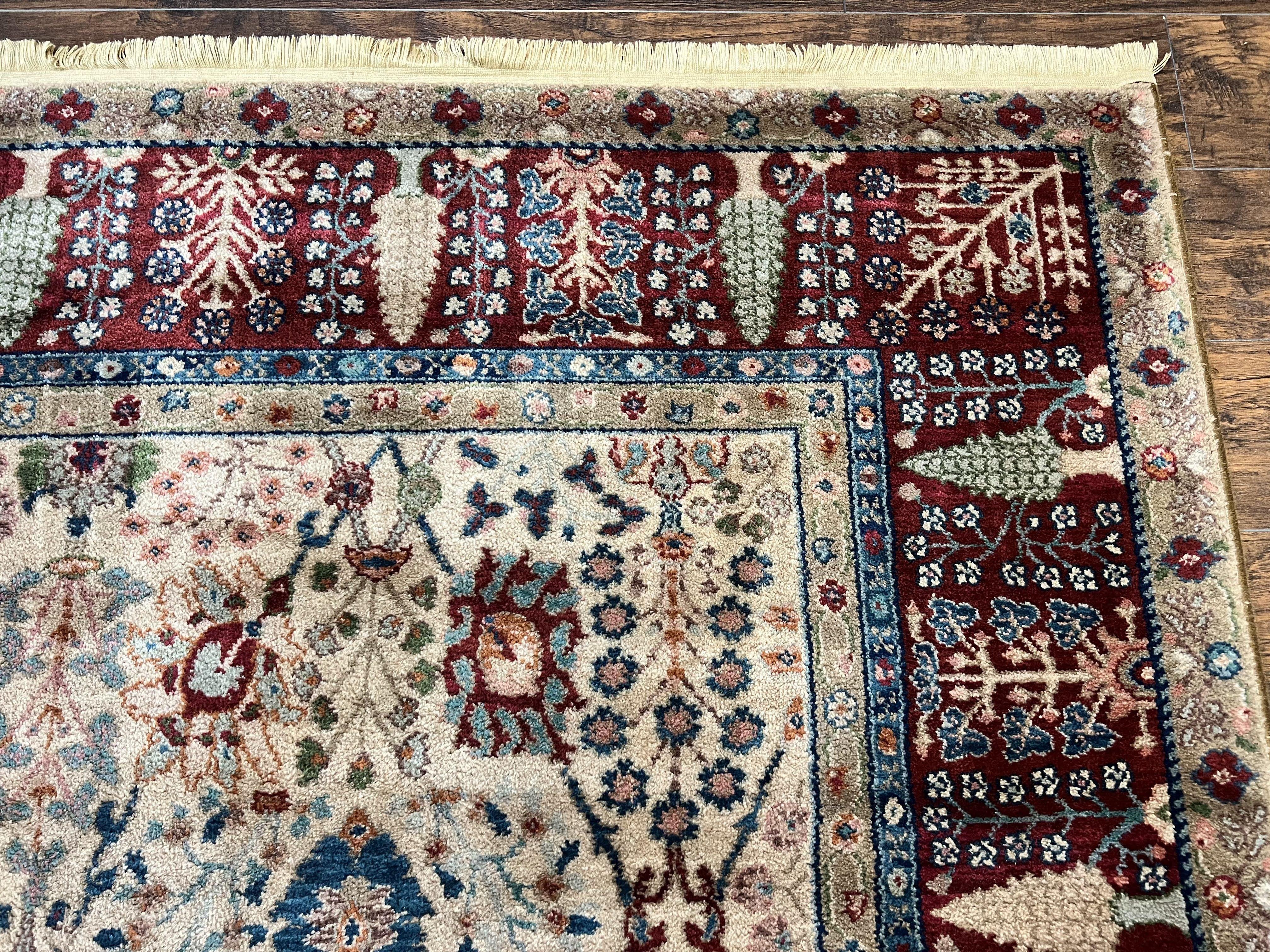 8.8 x 12 Karastan Samovar Rug Teawash #900-901 Persian Vase Pattern, Wool Karastan Carpet, Traditional Area Rug, Allover Pattern Vintage Rug - Jewel Rugs