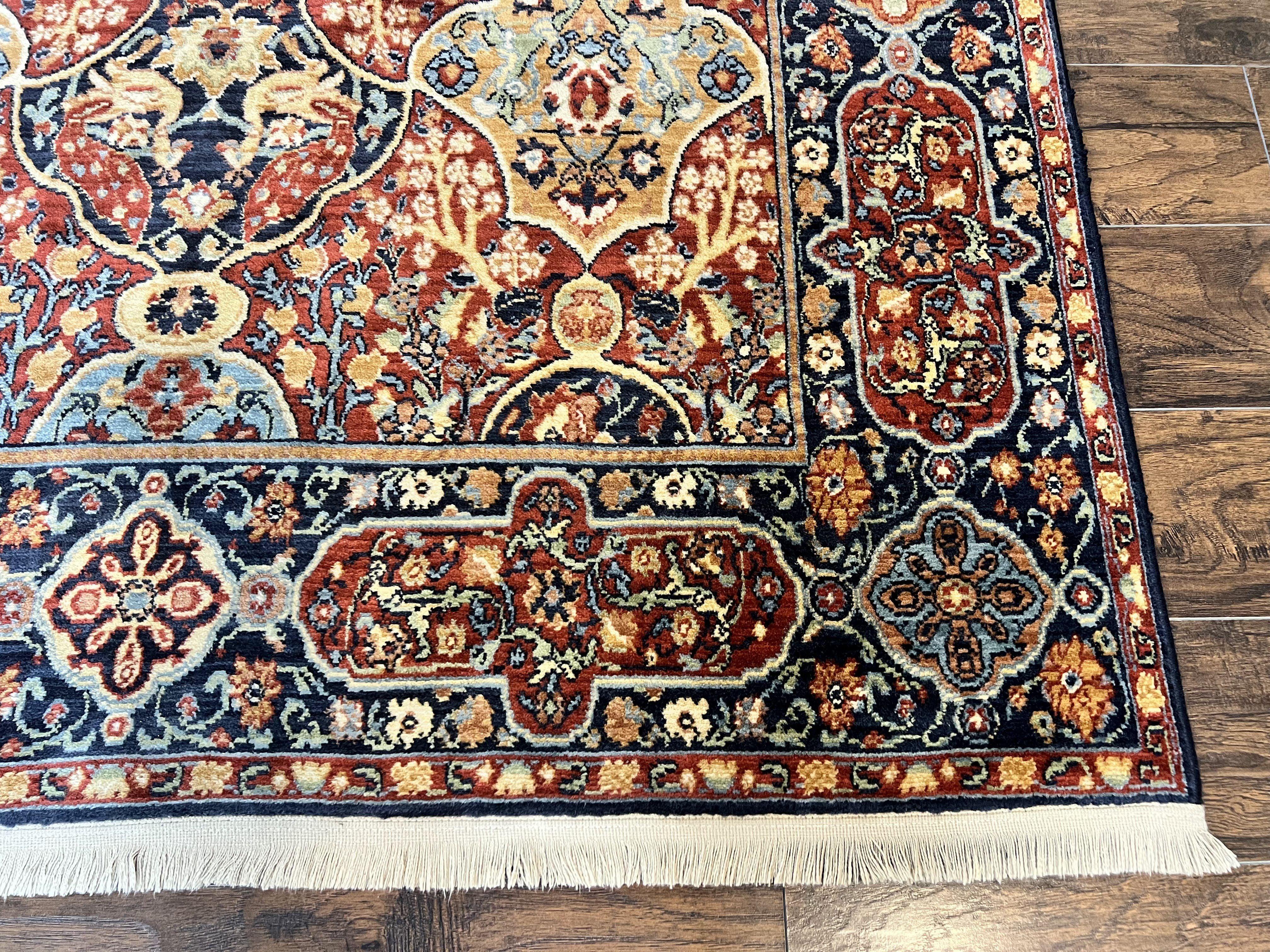 Karastan Rug 6x8, English Manor Hampton Court 2120, Discontinued Wool Pile, Vintage Medium Sized Area Rug - Jewel Rugs