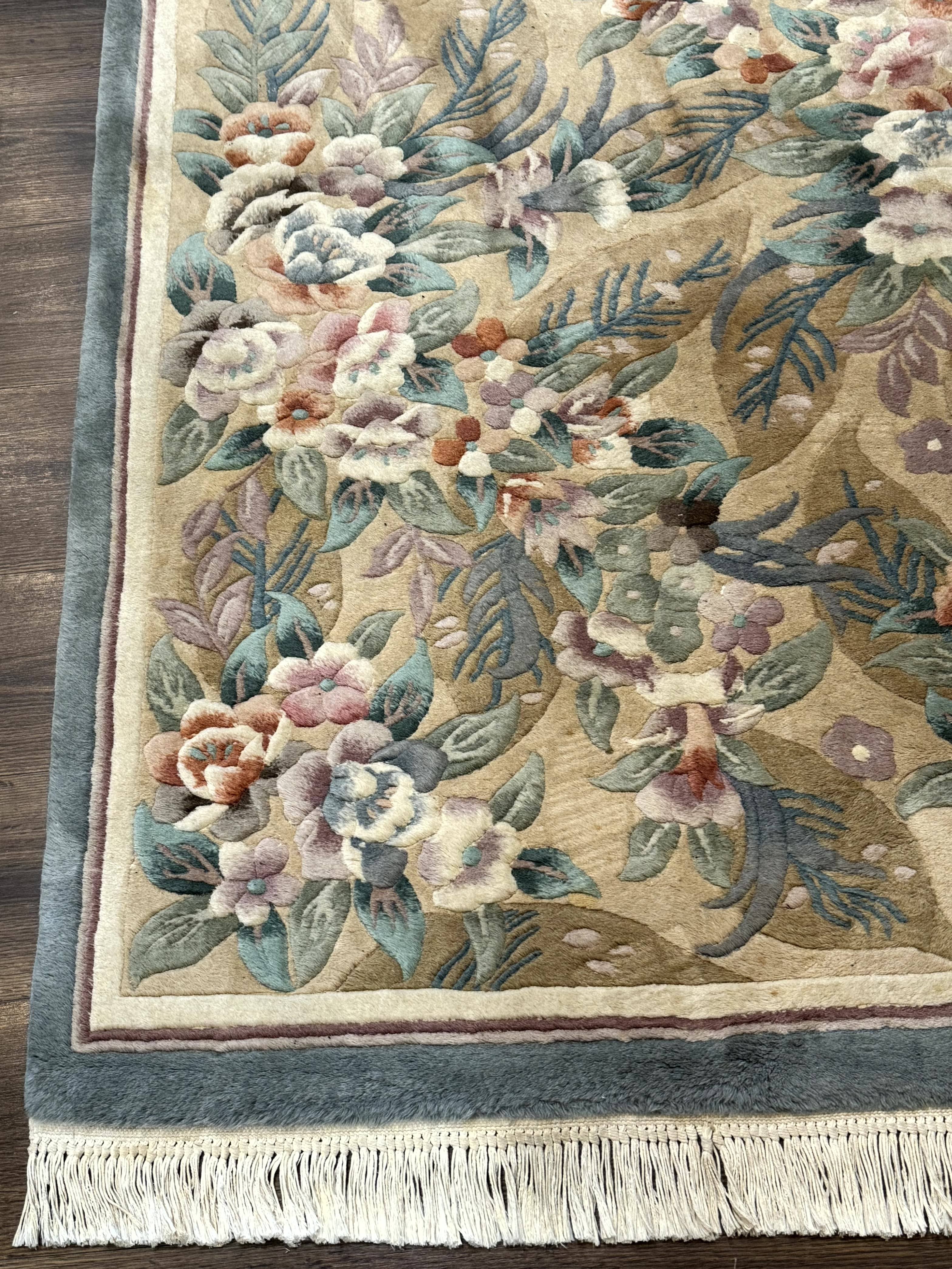 Chinese Wool Rug 4x6, Floral, 90 Line Rug, Pair B - Jewel Rugs