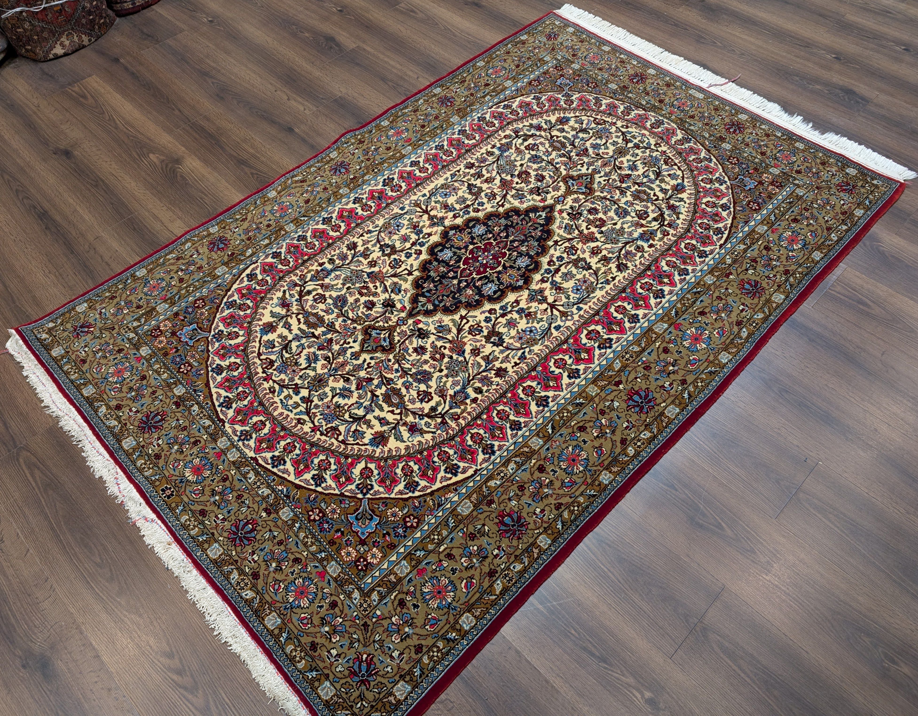 Persian Qum Rug 5x7, Fine 290 KPSI, Hand Knotted, Pair A - Jewel Rugs