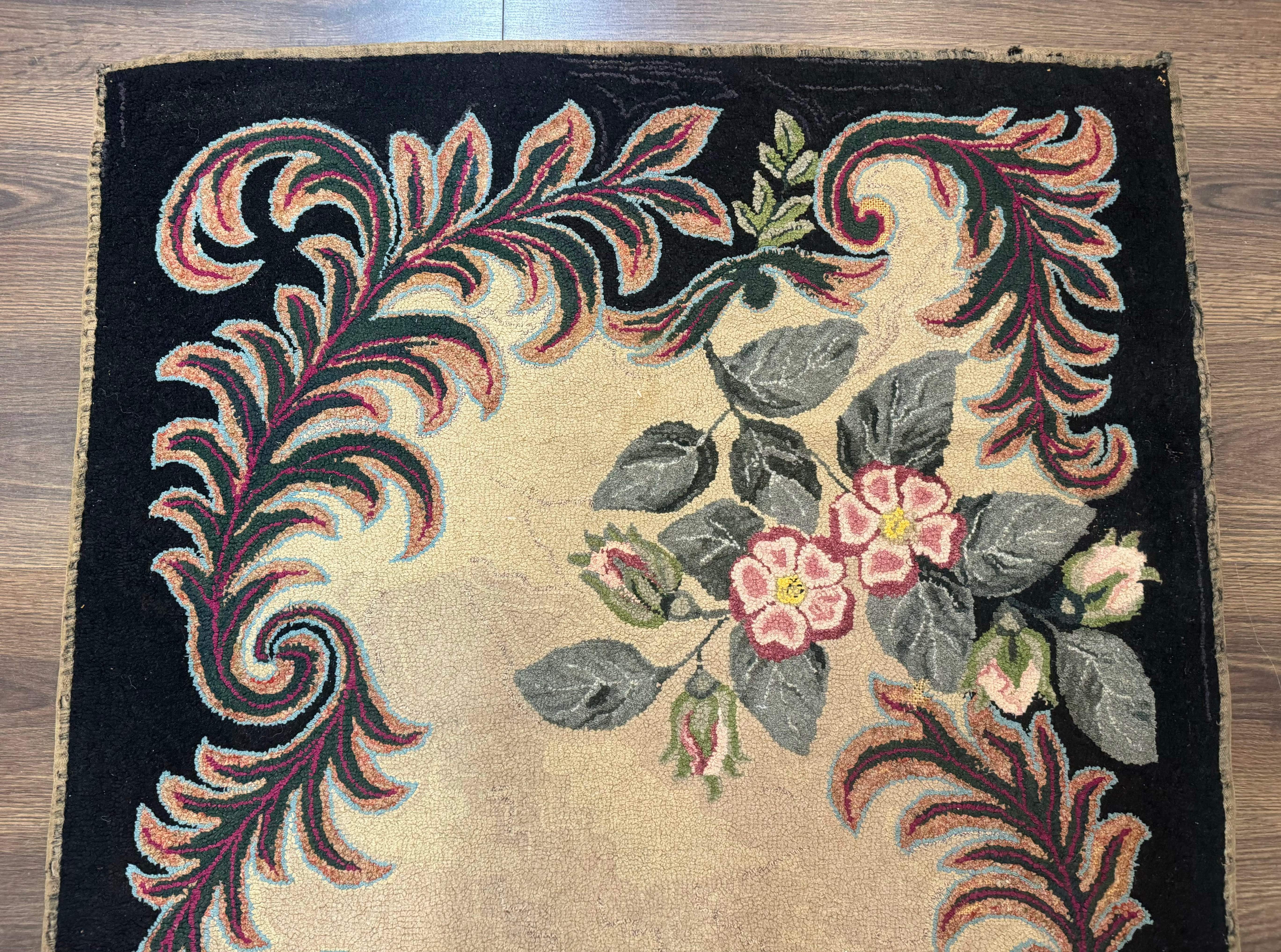 Vintage American Hooked Rug 3x6 - Jewel Rugs