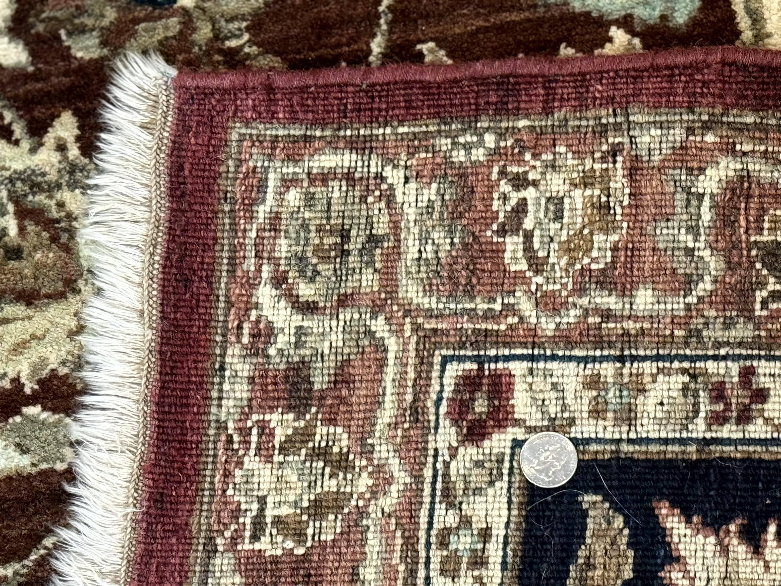 Palace Sized Indian Agra Rug 12x17, Wool Handmade Floral Allover Carpet - Jewel Rugs