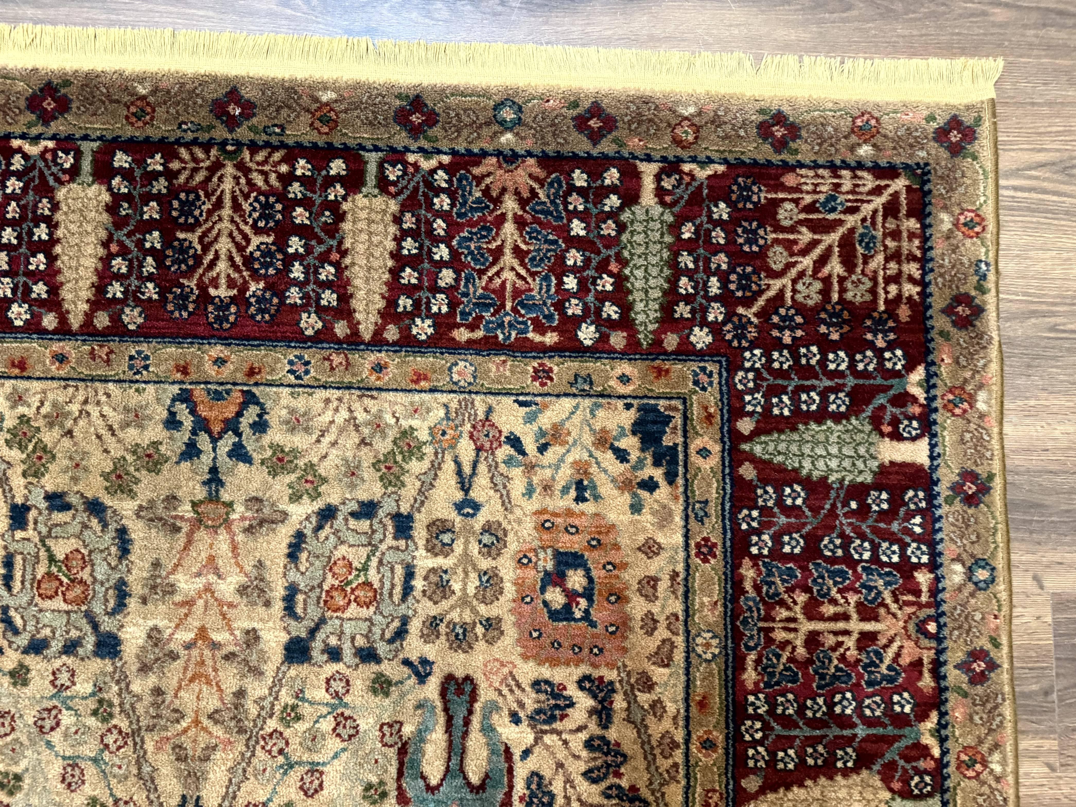 Karastan Rug 5.9 x 9 Samovar Teawash #900-901 Persian Vase Pattern, Wool Karastan Carpet, Traditional Area Rug, Allover Pattern Vintage Rug - Jewel Rugs