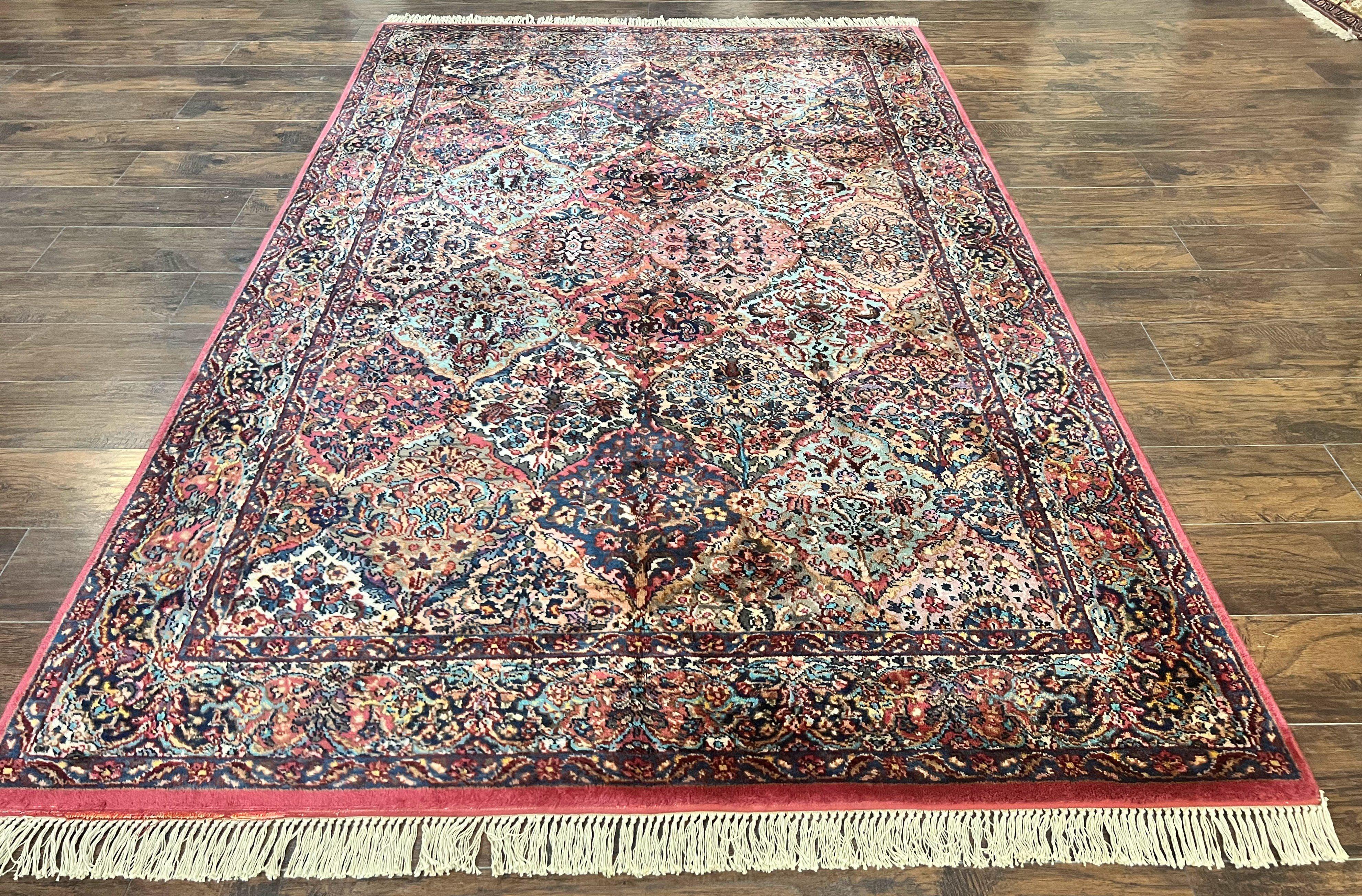 Karastan Multicolor Panel Kirman Rug #717, Wool Karastan Rug 5' 9" x 9', Vintage Multipanel Kirman, Original Karastan Collection 700 Series - Jewel Rugs