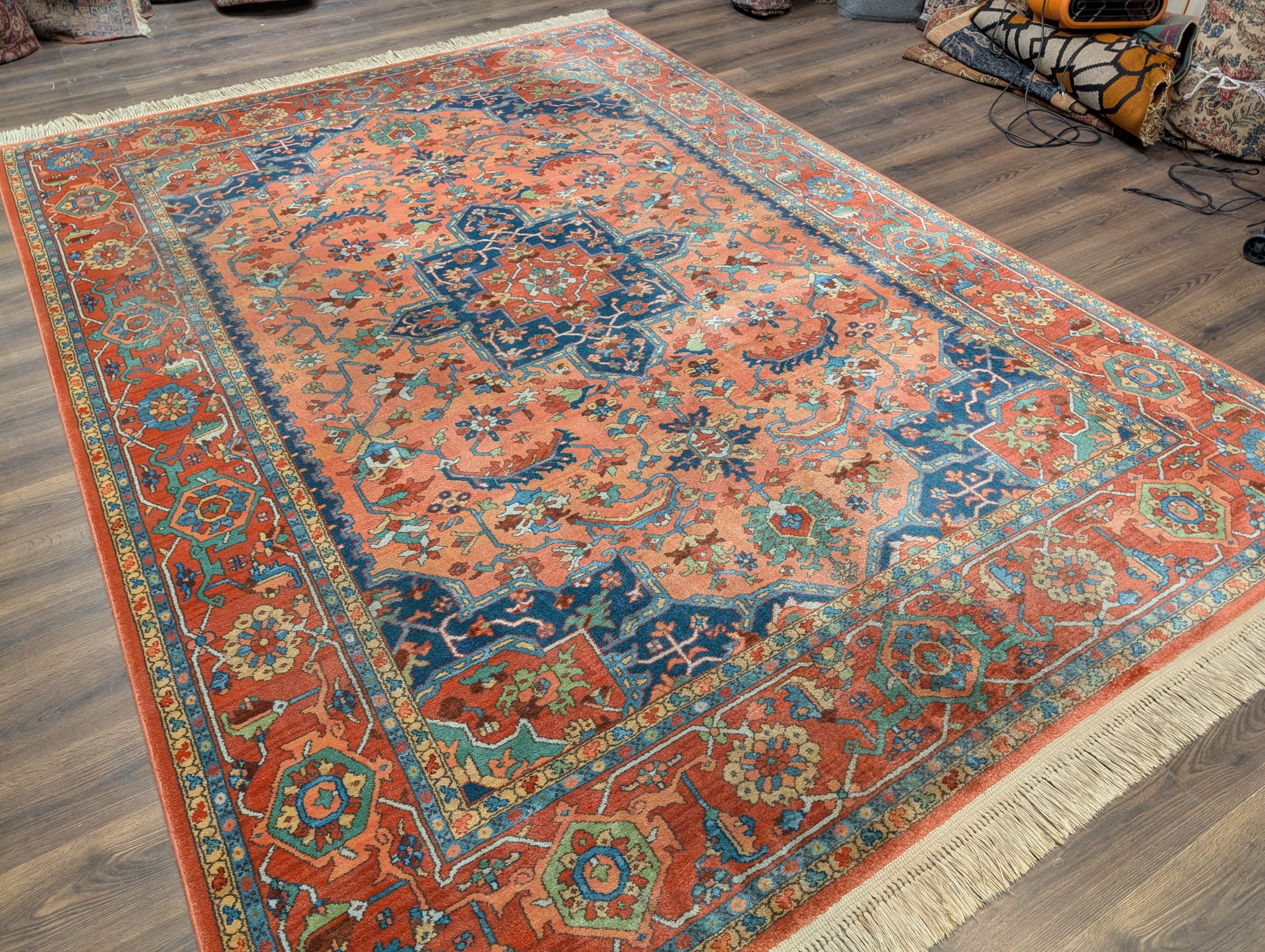 Karastan Rug 8.8 x 12 Medallion Serapi #736, Wool, Vintage, Rare - Jewel Rugs