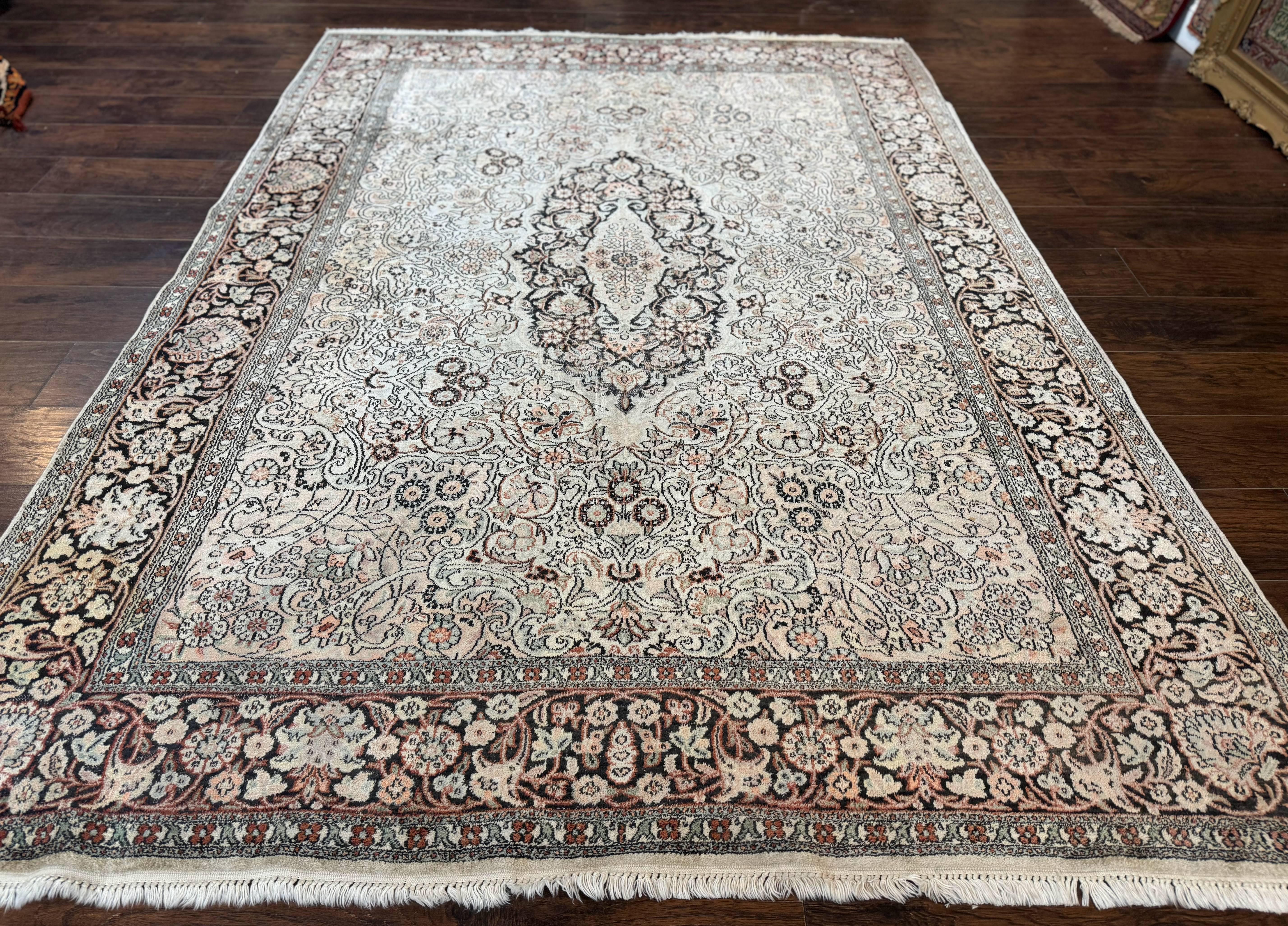 Silk Indian Kashmiri Rug 6x9 - Jewel Rugs