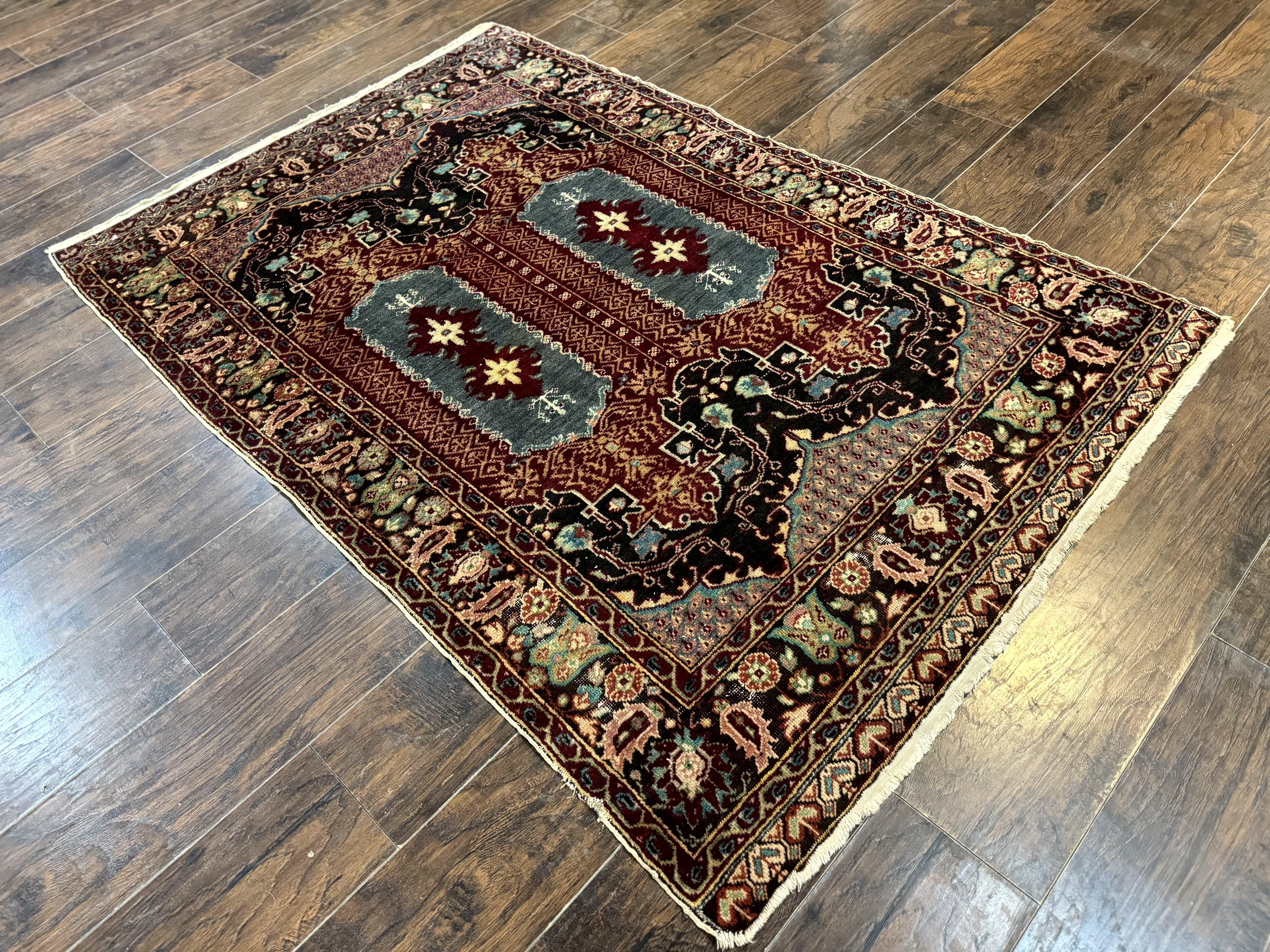 Antique Turkish Rug 4x6, Unique Rare Carpet - Jewel Rugs