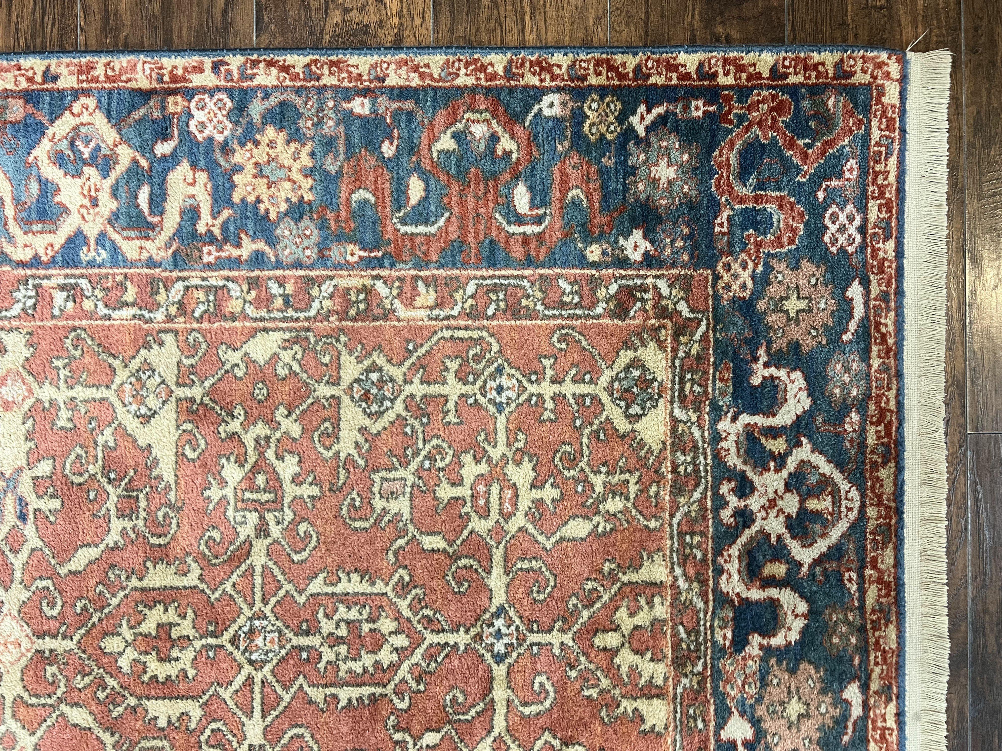 Karastan Rug 4x6, Williamsburg Ushak #552, Vintage Discontinued Wool Pile Karastan Carpet, Hard to Find - Jewel Rugs