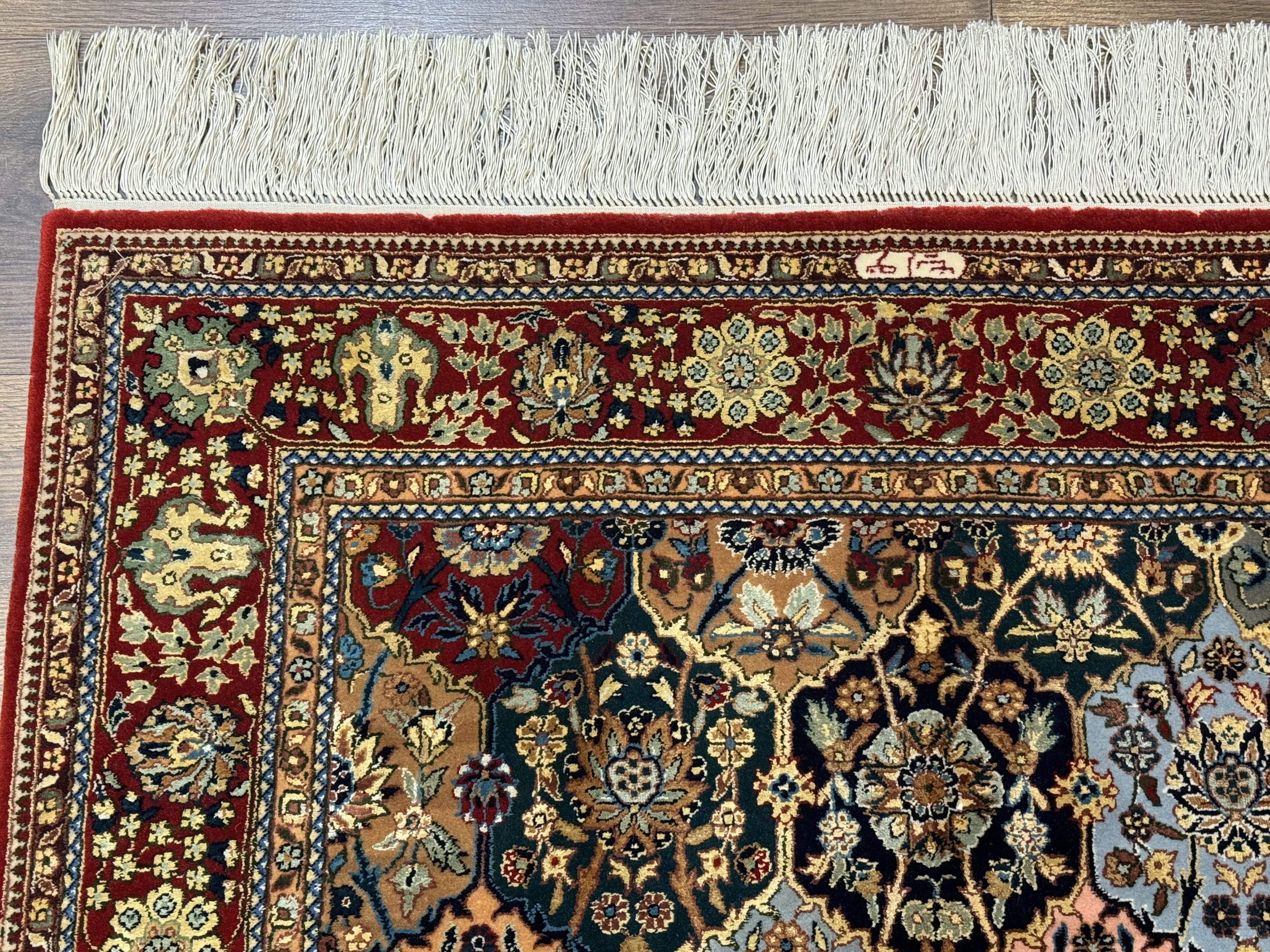 Sino Persian Qum Rug 3x5 – Multicolor, Hand-Knotted, Wool on Silk, Very Fine 480 KPSI - Jewel Rugs