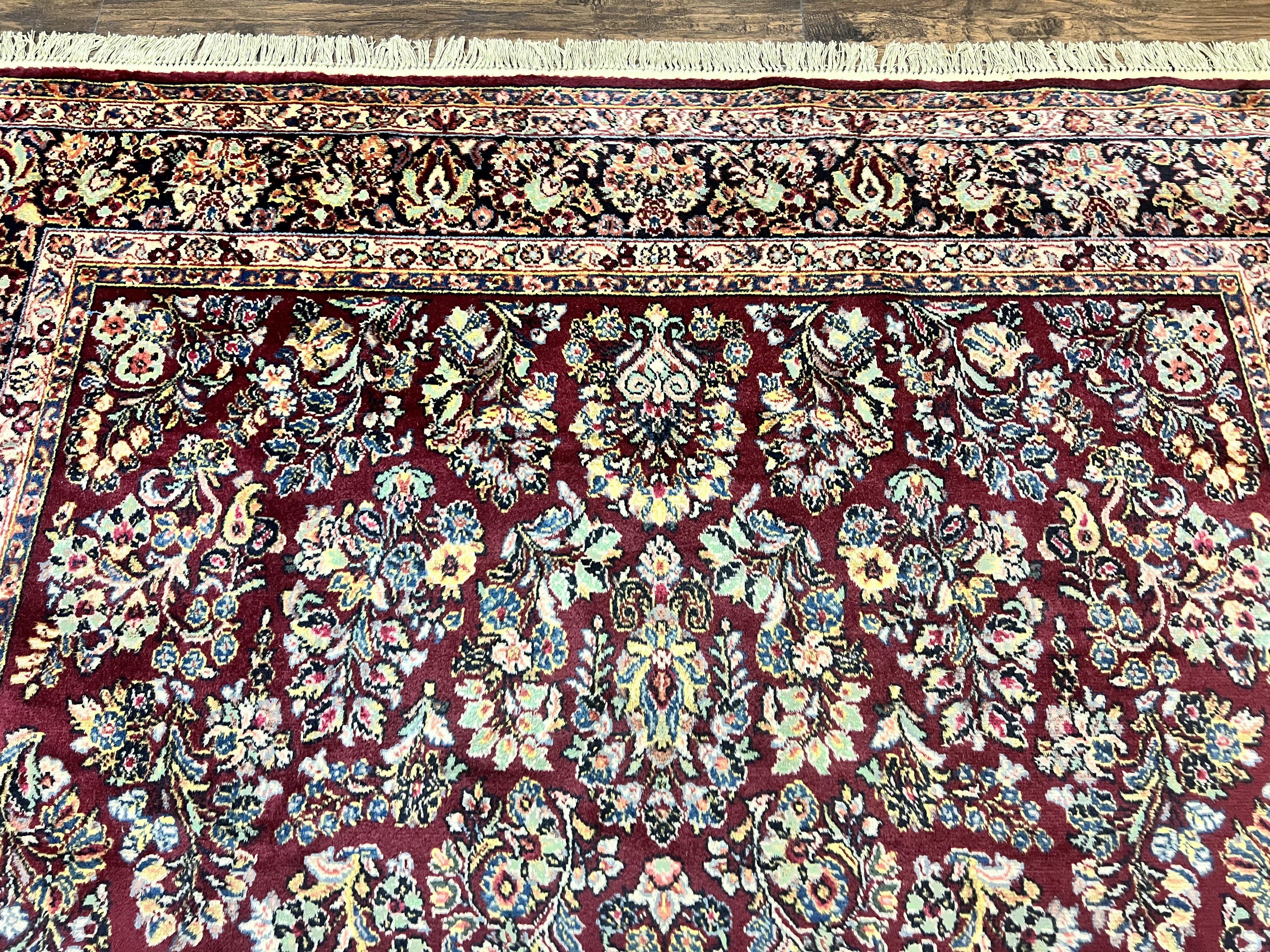 Karastan Rug 9x12 Red Sarouk #785, Wool Karastan Carpet, Discontinued Vintage, Original 700 Series, Karastan Area Rug - Jewel Rugs