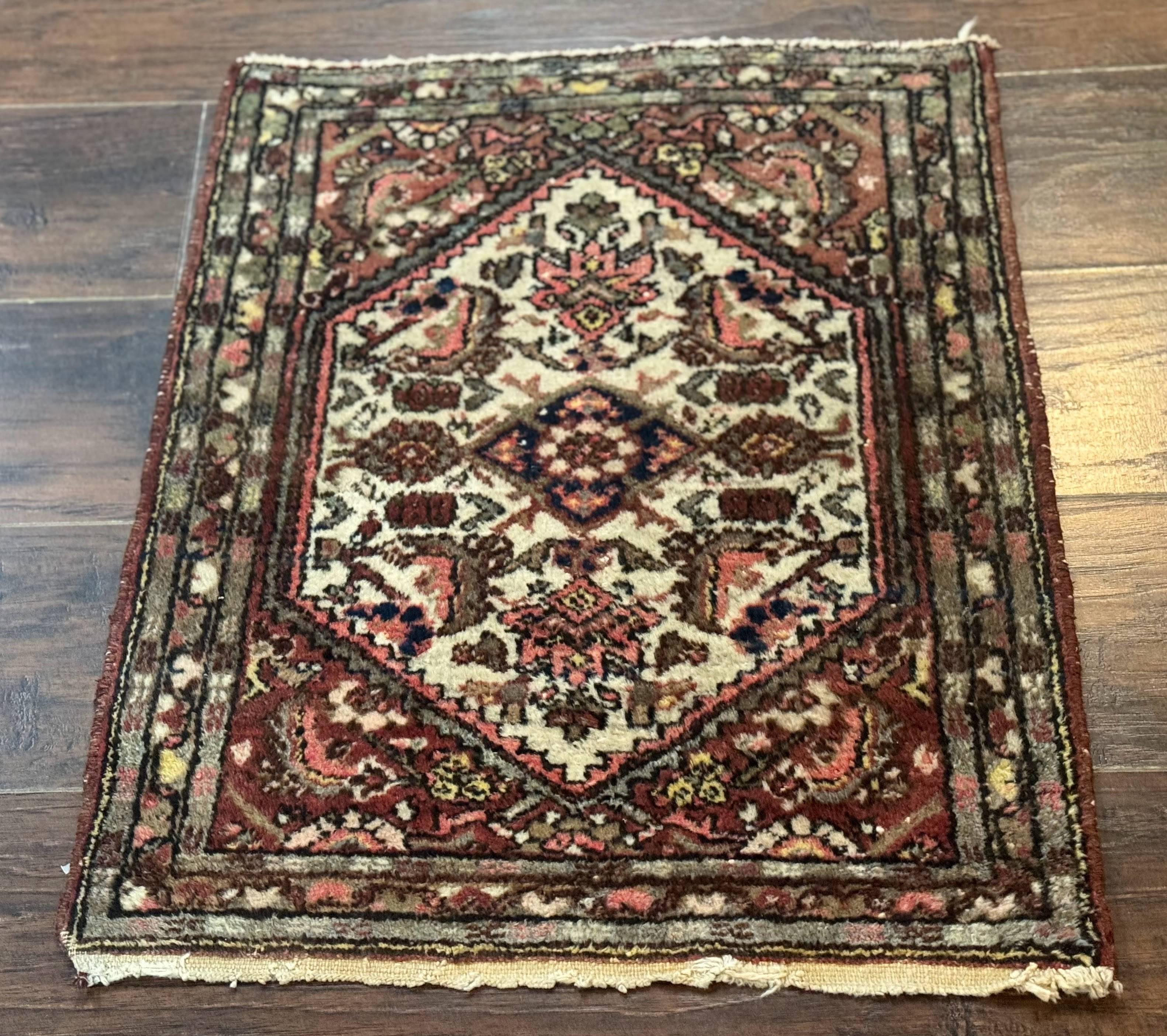 Small Persian Rug 2 x 2.5, Antique Tribal Rug, 1920s Persian Carpet, Wool Handmade - Jewel Rugs