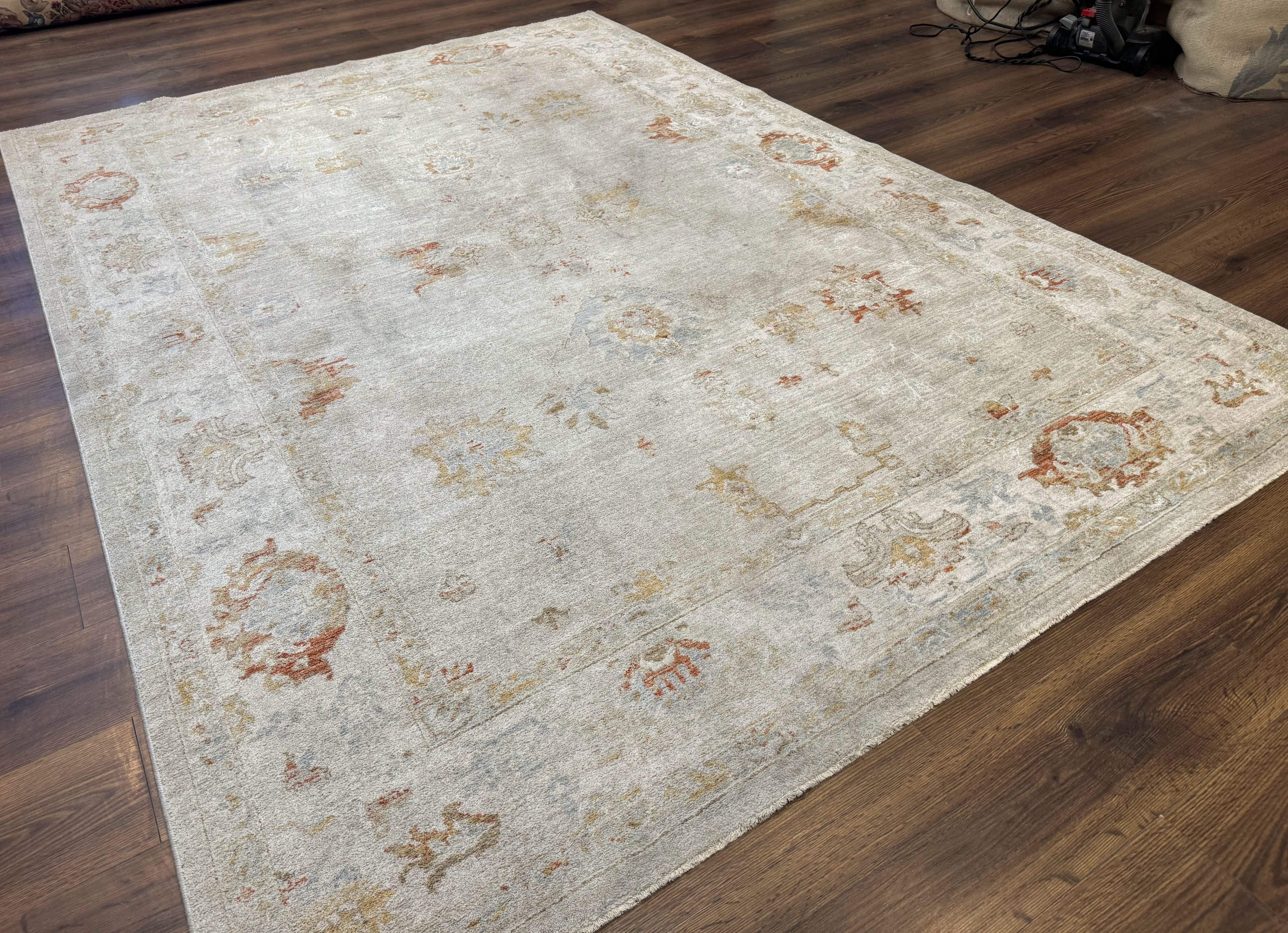 Modern Turkish Oushak Rug 7x9, Netural Colors - Jewel Rugs