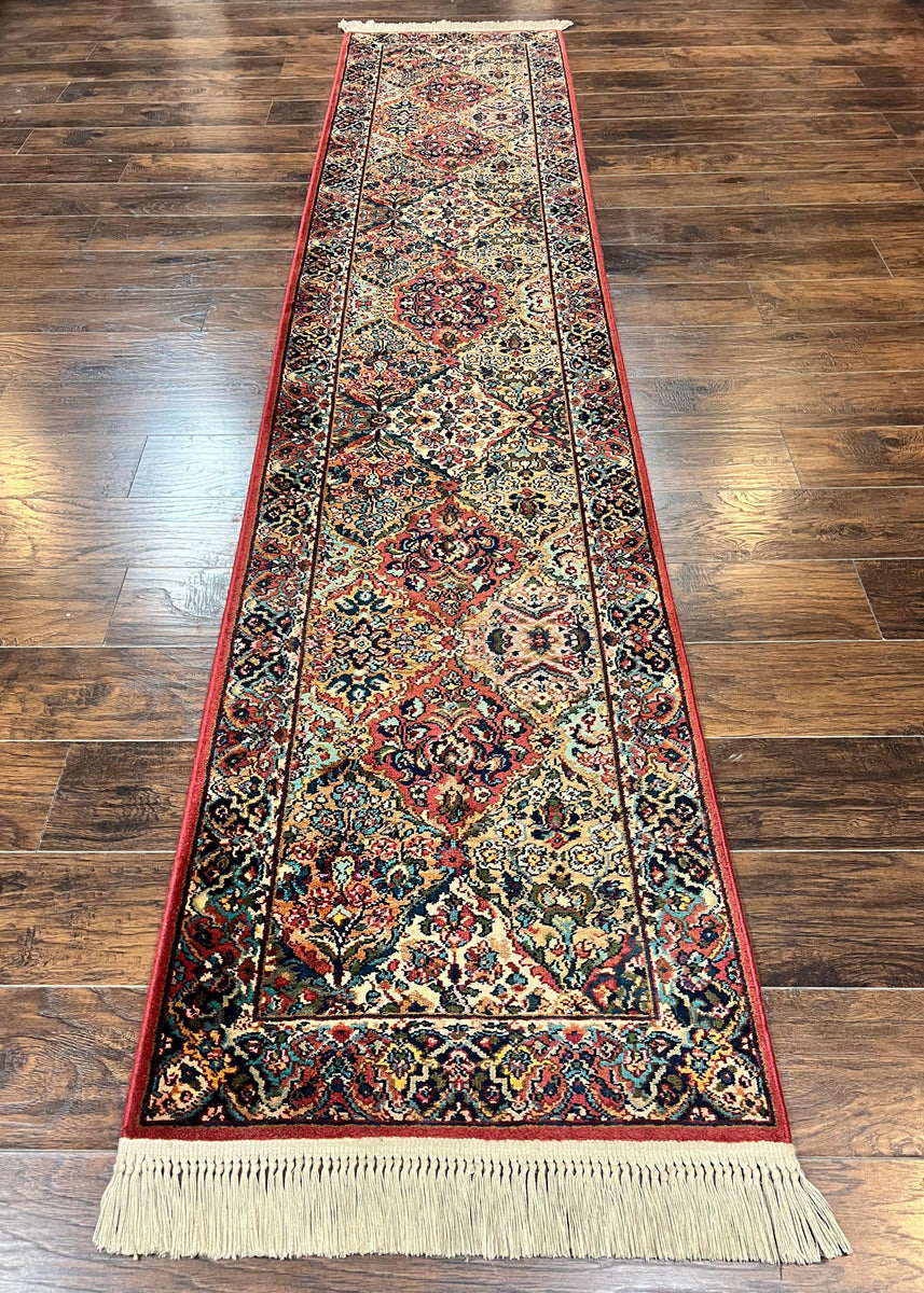 Karastan Runner Rug 2.6 x 12 Multicolor Panel Kirman 717, Rare Hard t