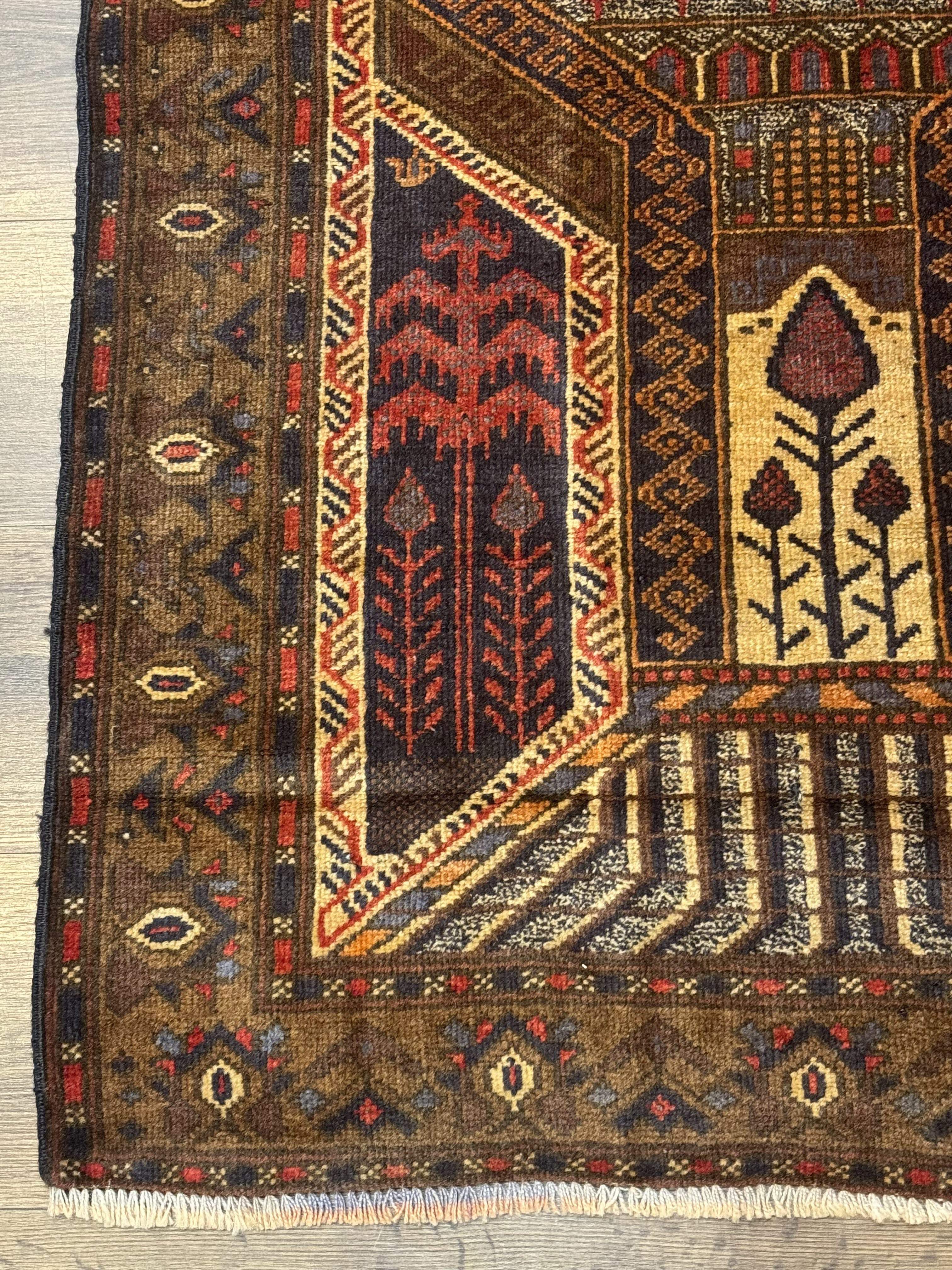 Persian Baluch Prayer Rug 3x4 – Hand-Knotted Wool Carpet - Jewel Rugs