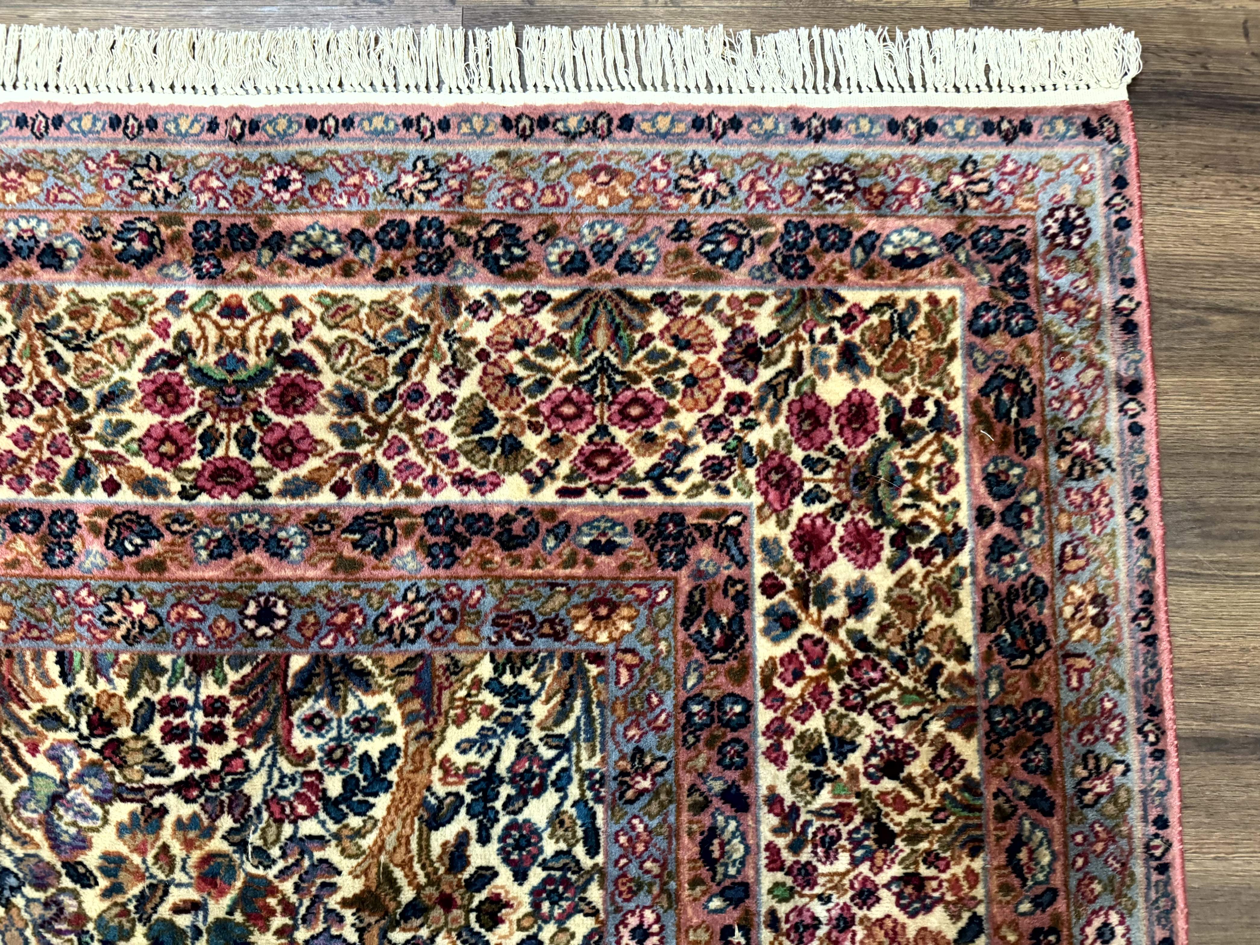 Karastan Rug 9x12, Lanamar Kirman #5519, Wool Antique Floral Karastan Carpet, Tree of Life Design - Jewel Rugs