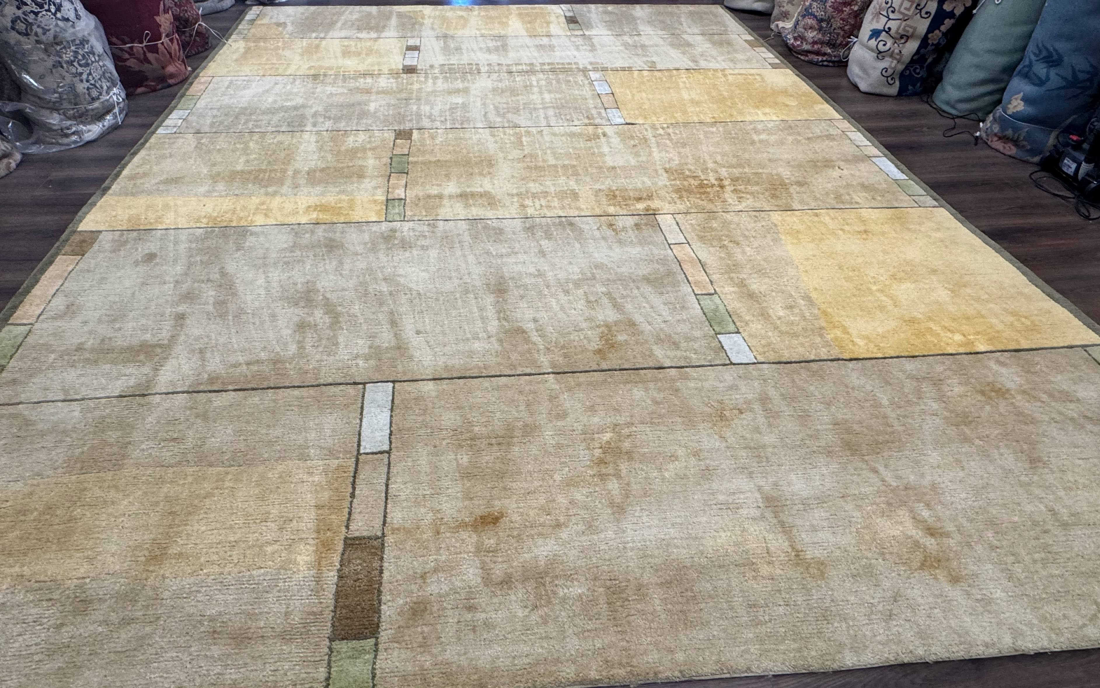 Tufenkian Tibetan Rug 12x16, Handmade Wool Modern Area Rug, Palace Size Carpet - Jewel Rugs