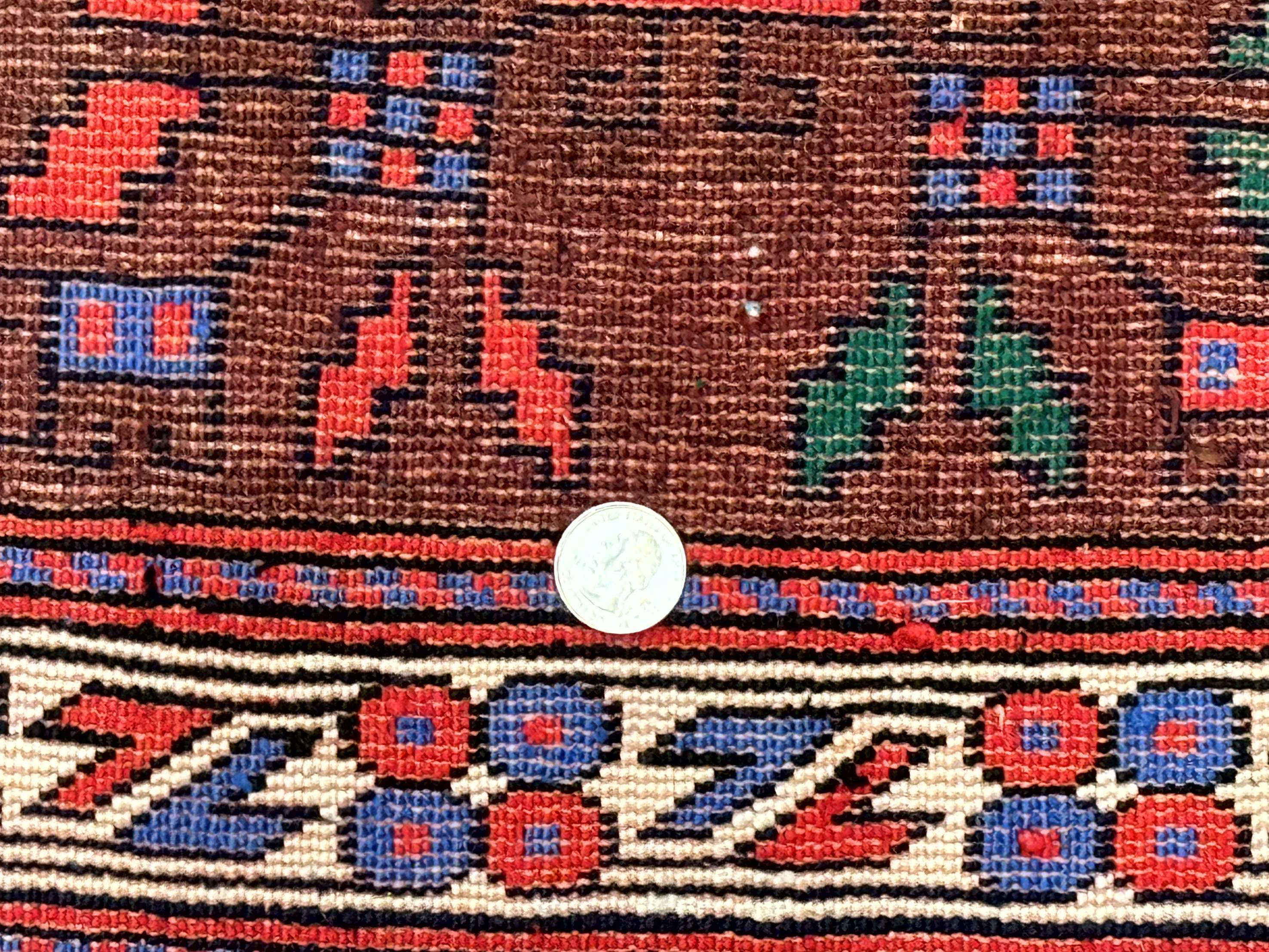 Small Persian Baluchi Rug, Tribal Rug, Brown, Multicolor - Jewel Rugs