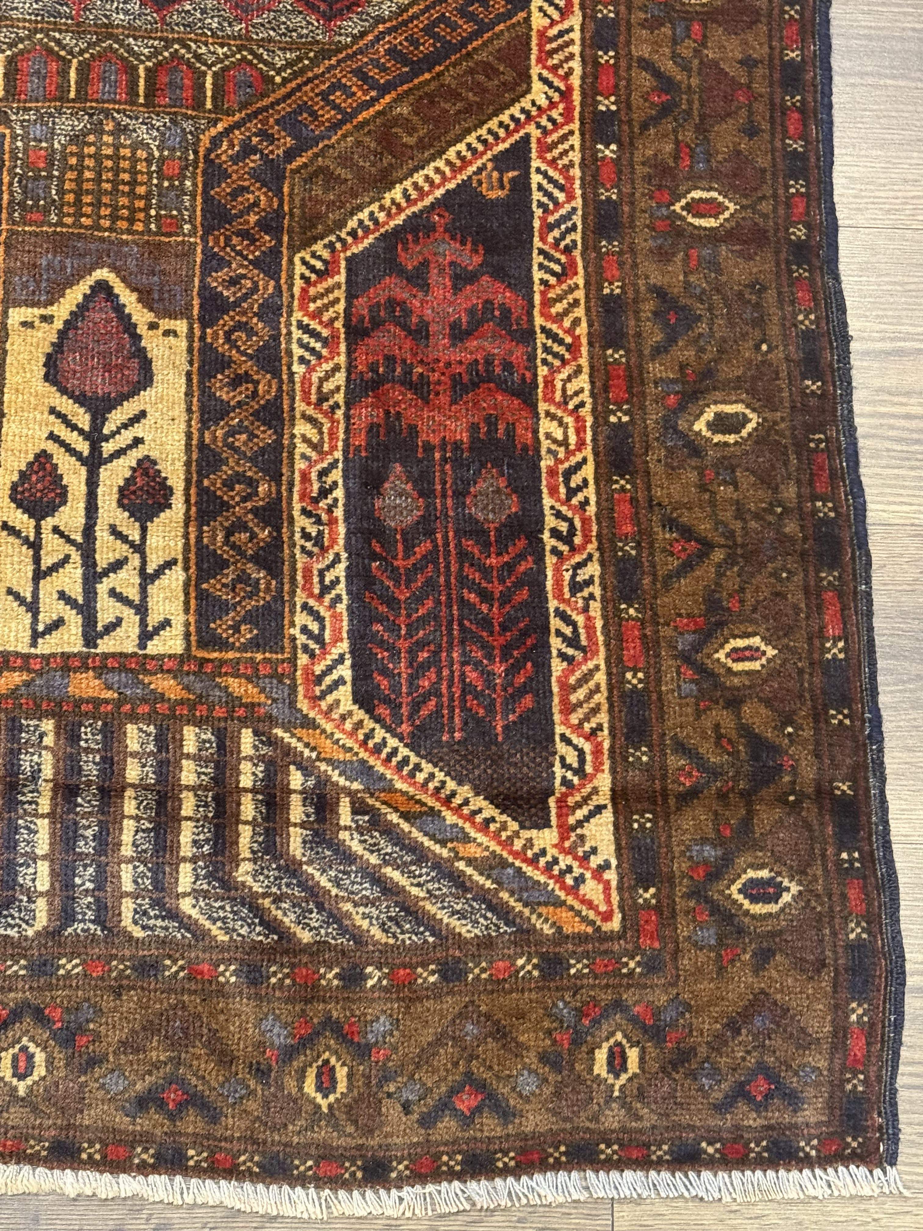 Persian Baluch Prayer Rug 3x4 – Hand-Knotted Wool Carpet - Jewel Rugs