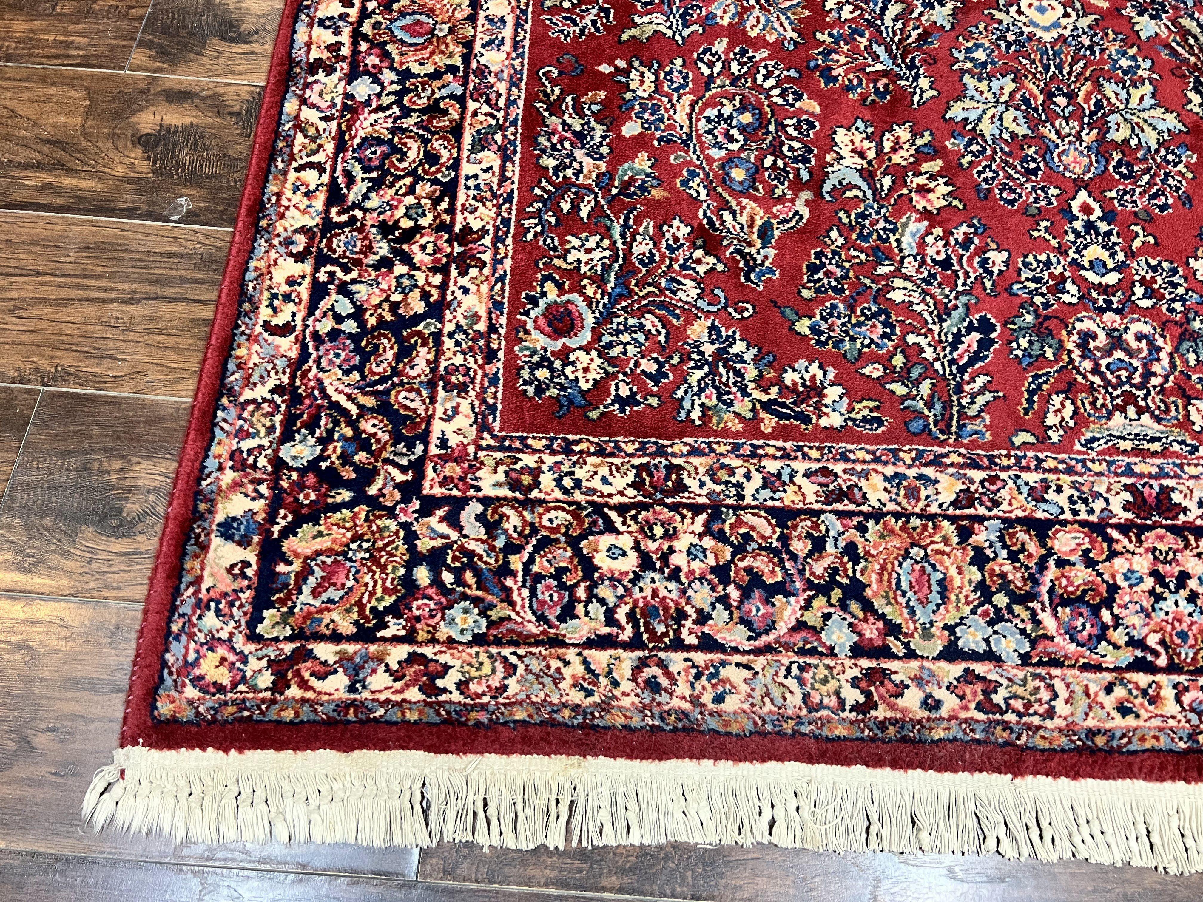 Karastan Rug 5.9 x 9 Red Sarouk #785, Wool Karastan Carpet, Original 700 Series, Vintage Karastan Oriental Rug Discontinued - Jewel Rugs