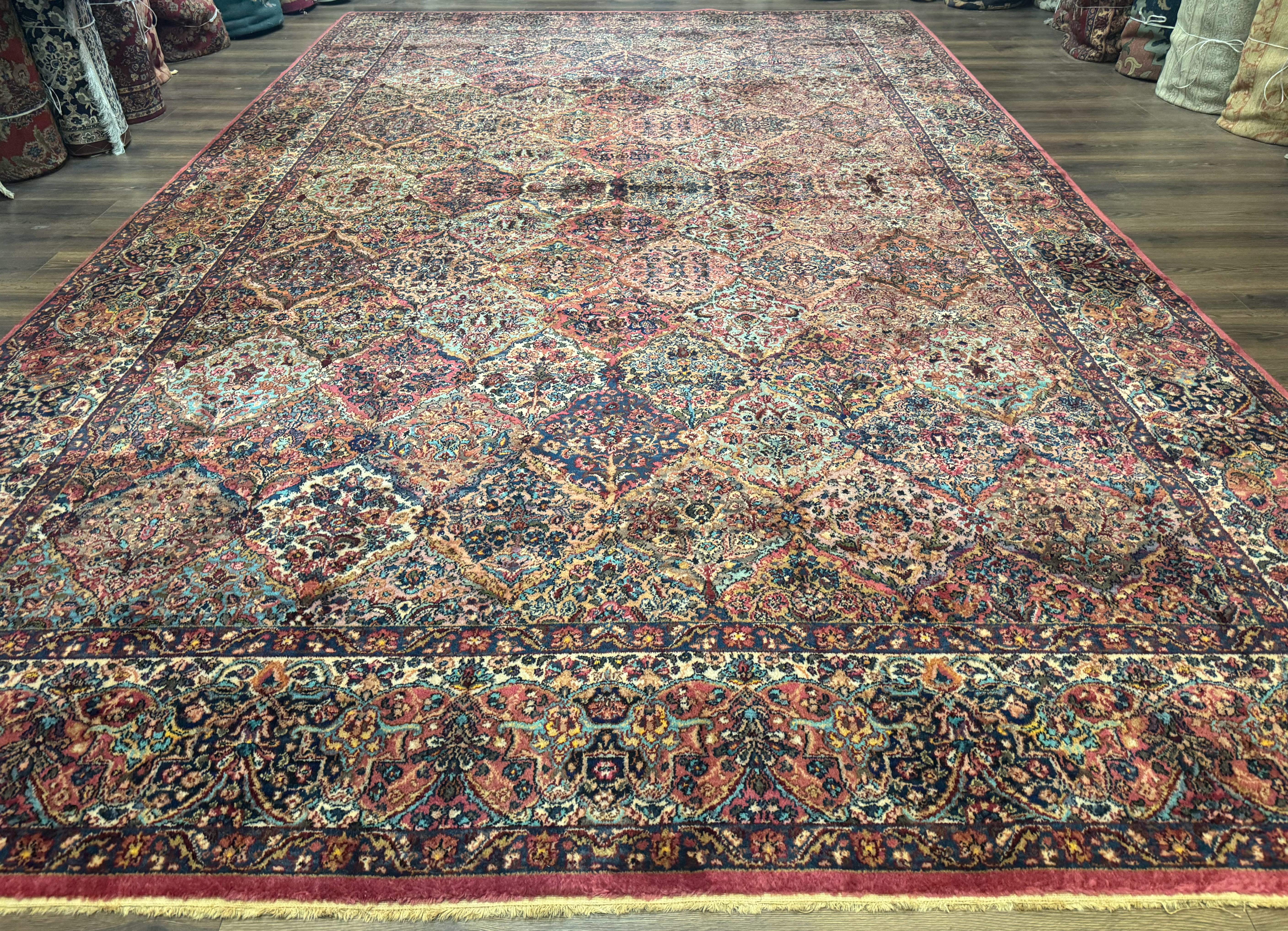 10x16 Karastan Multicolor Panel Kirman Rug #717, Palace Size Wool Discontinued Original 700 Series - Jewel Rugs