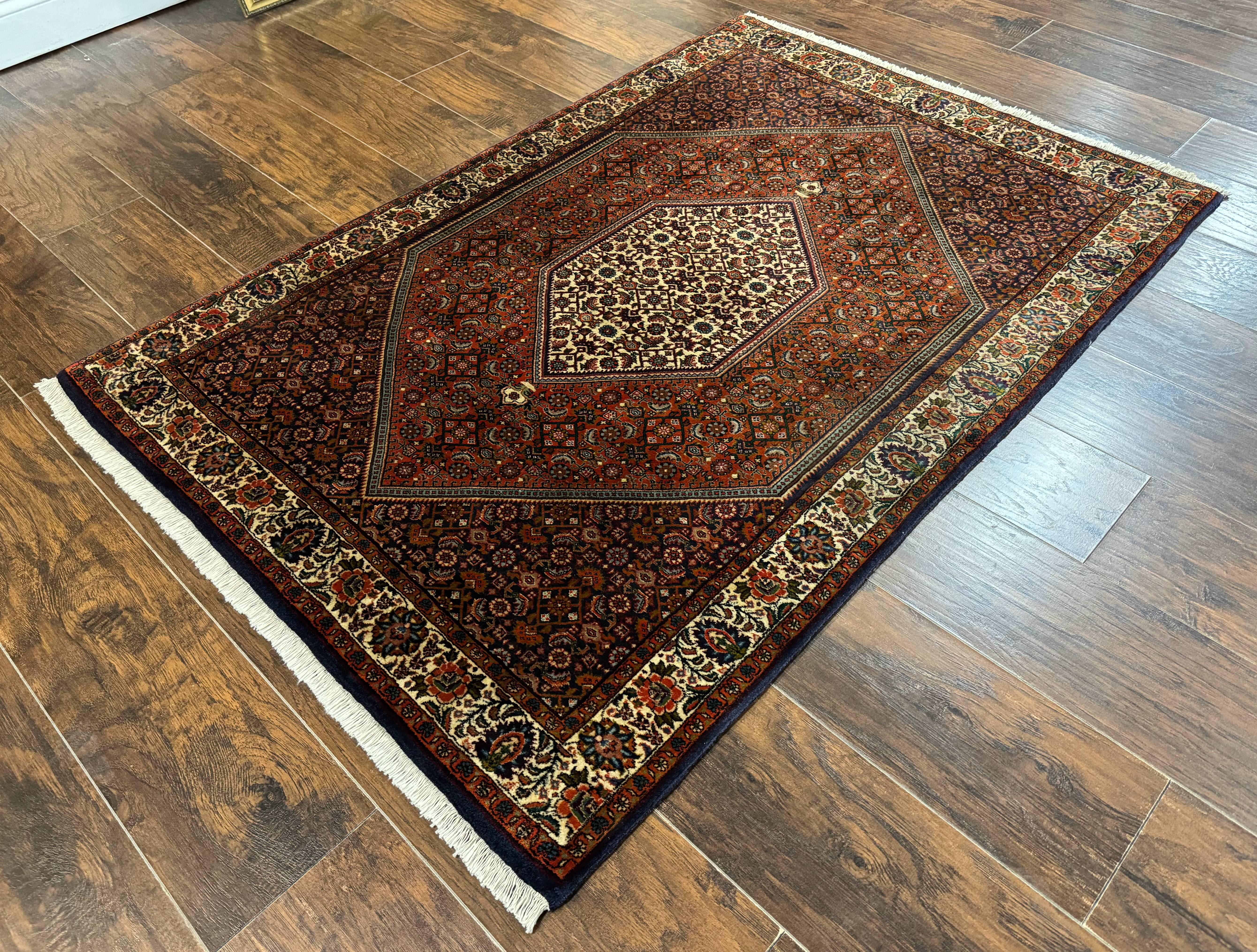 Persian Bidjar Rug 4x5, Fine 290 KPSI, Herati Pattern - Jewel Rugs