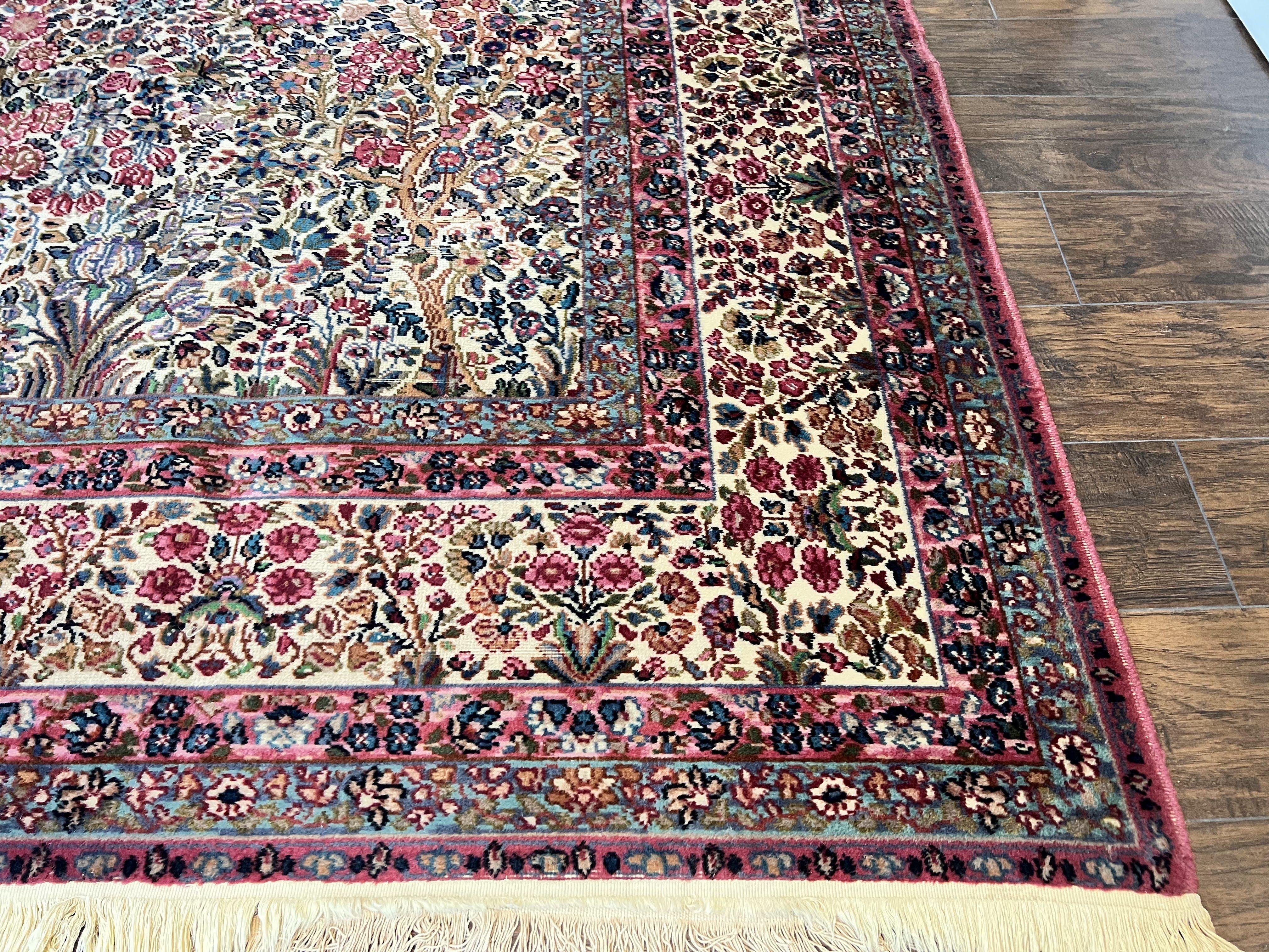 Karastan Rug 9x12, Lanamar Kirman #5519, Wool Karastan Carpet, Antique Floral Karastan Rug, Tree of Life Design Rug, Traditional Rug - Jewel Rugs