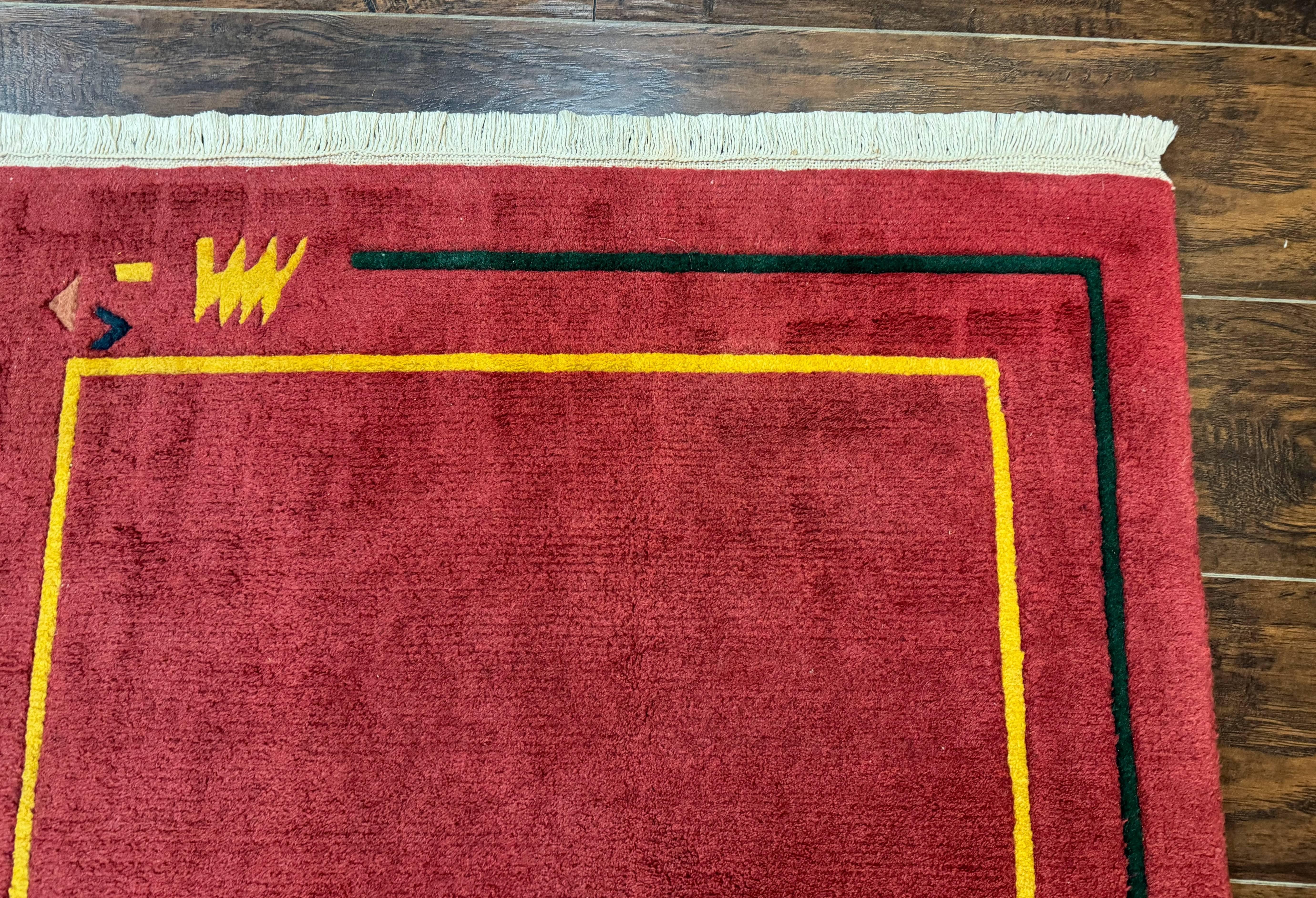 Indo Persian Gabbeh Rug 3x5, Red - Jewel Rugs