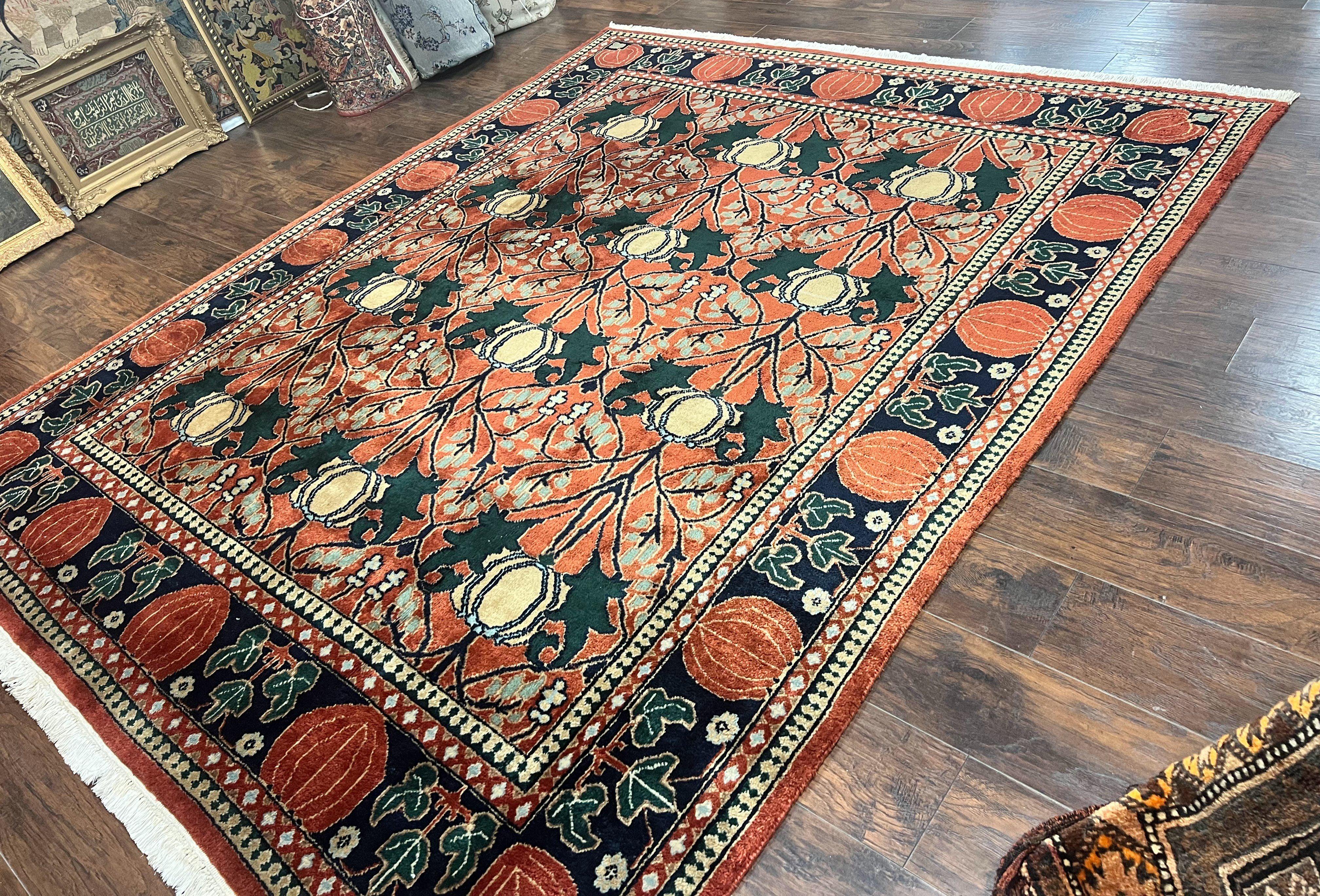 Indo Persian Bidjar Rug 8x10, Red and Black, Handmade Vintage Wool Carpet - Jewel Rugs