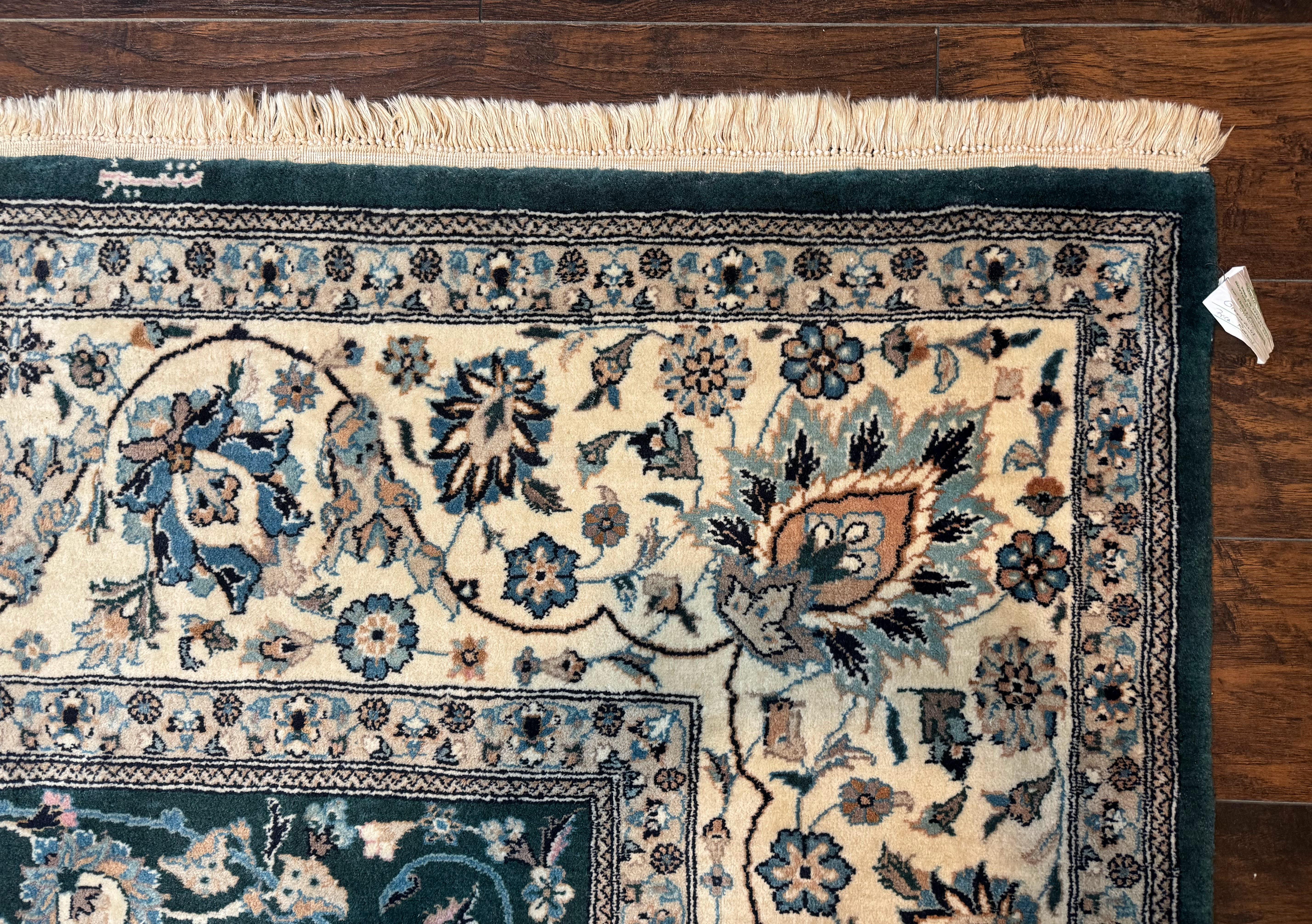 Pak Persian Rug 9x12, Dark Green, Floral Allover - Jewel Rugs