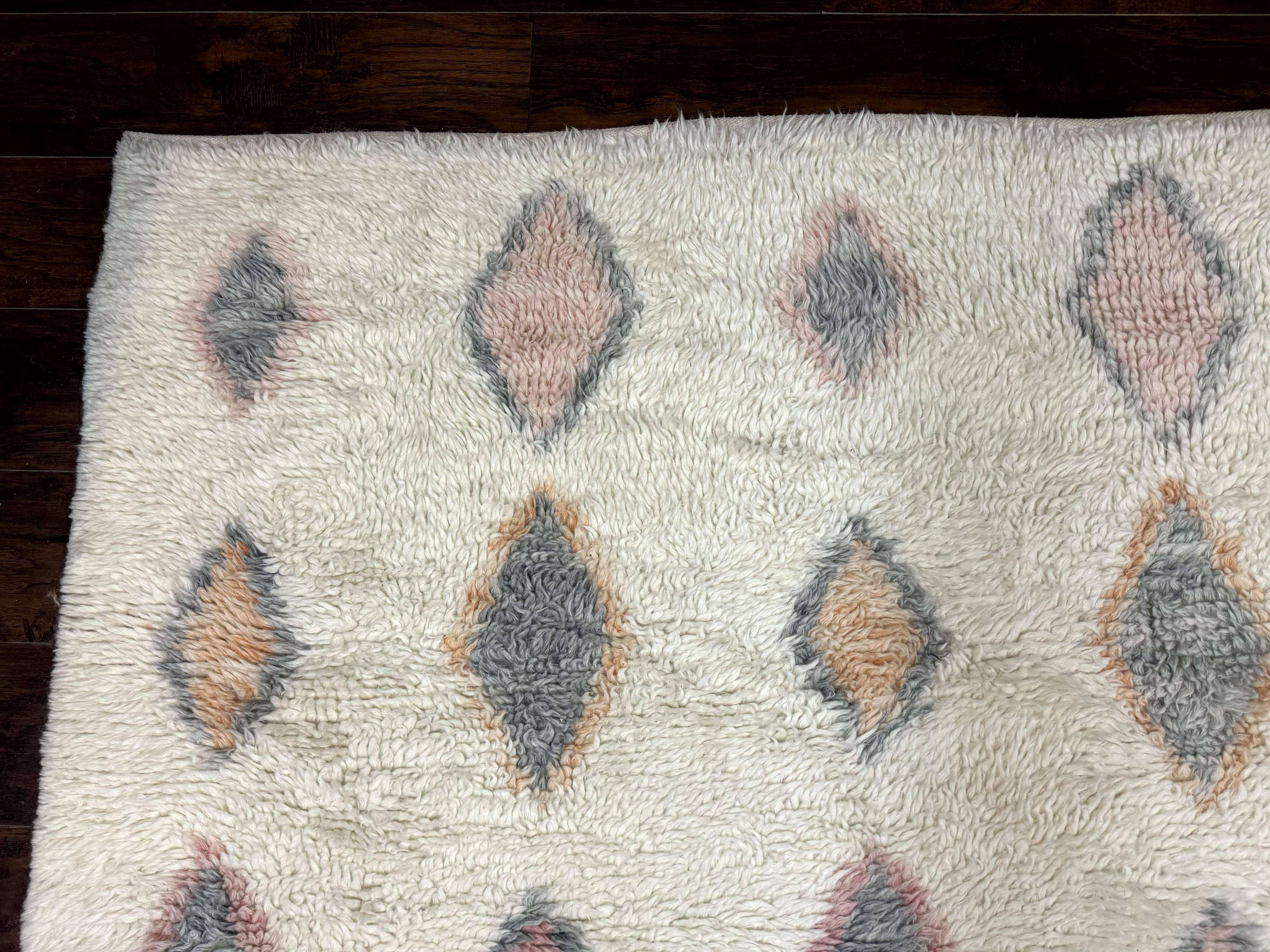 Large Modern Contemporary Indian Shag Rug 11x14, Ivory, Handmade Wool Carpet - Jewel Rugs