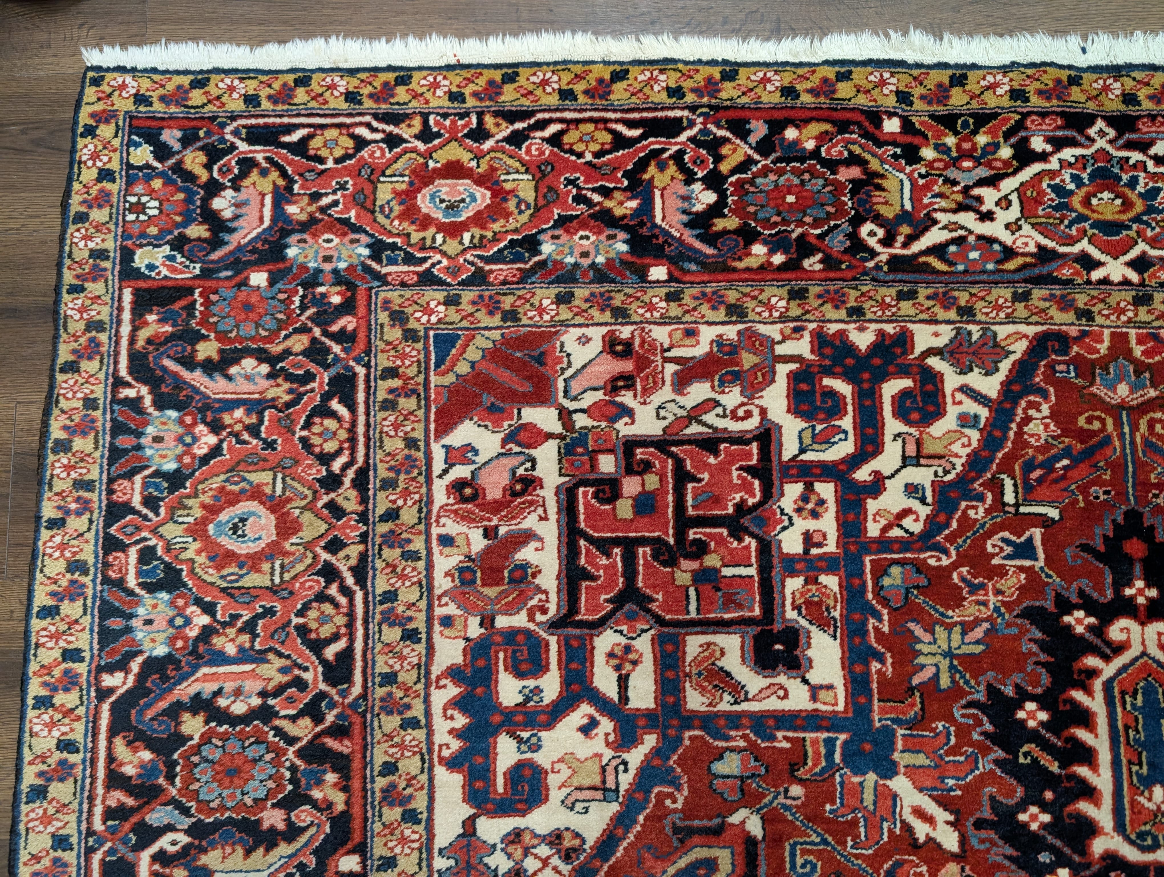 Persian Heriz Rug 8x12, Hand-Knotted Wool Carpet - Jewel Rugs