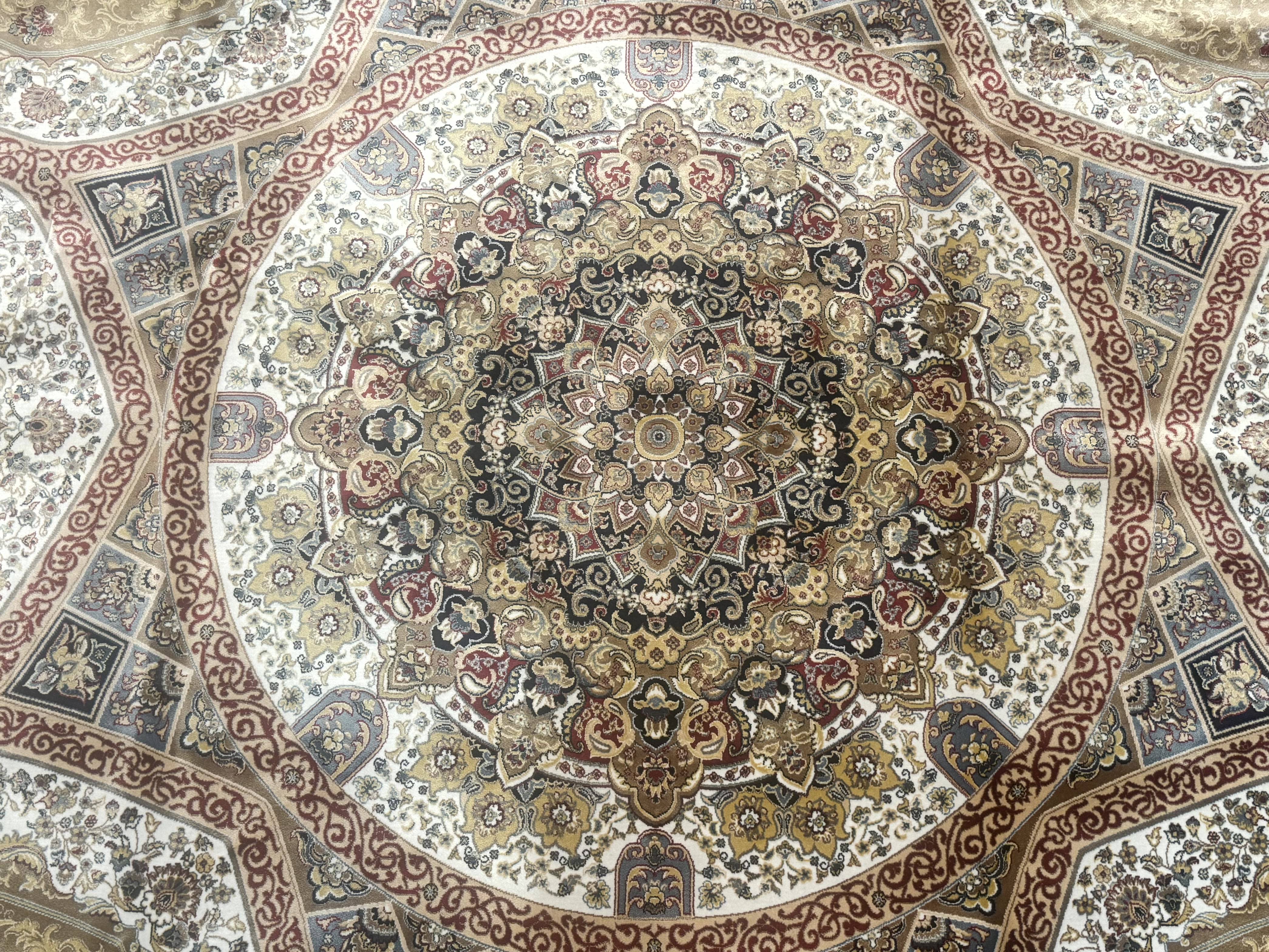 Turkish Silk Rug 8x10, Dome Design, Hereke Carpet, Bamboo Silk, New - Jewel Rugs