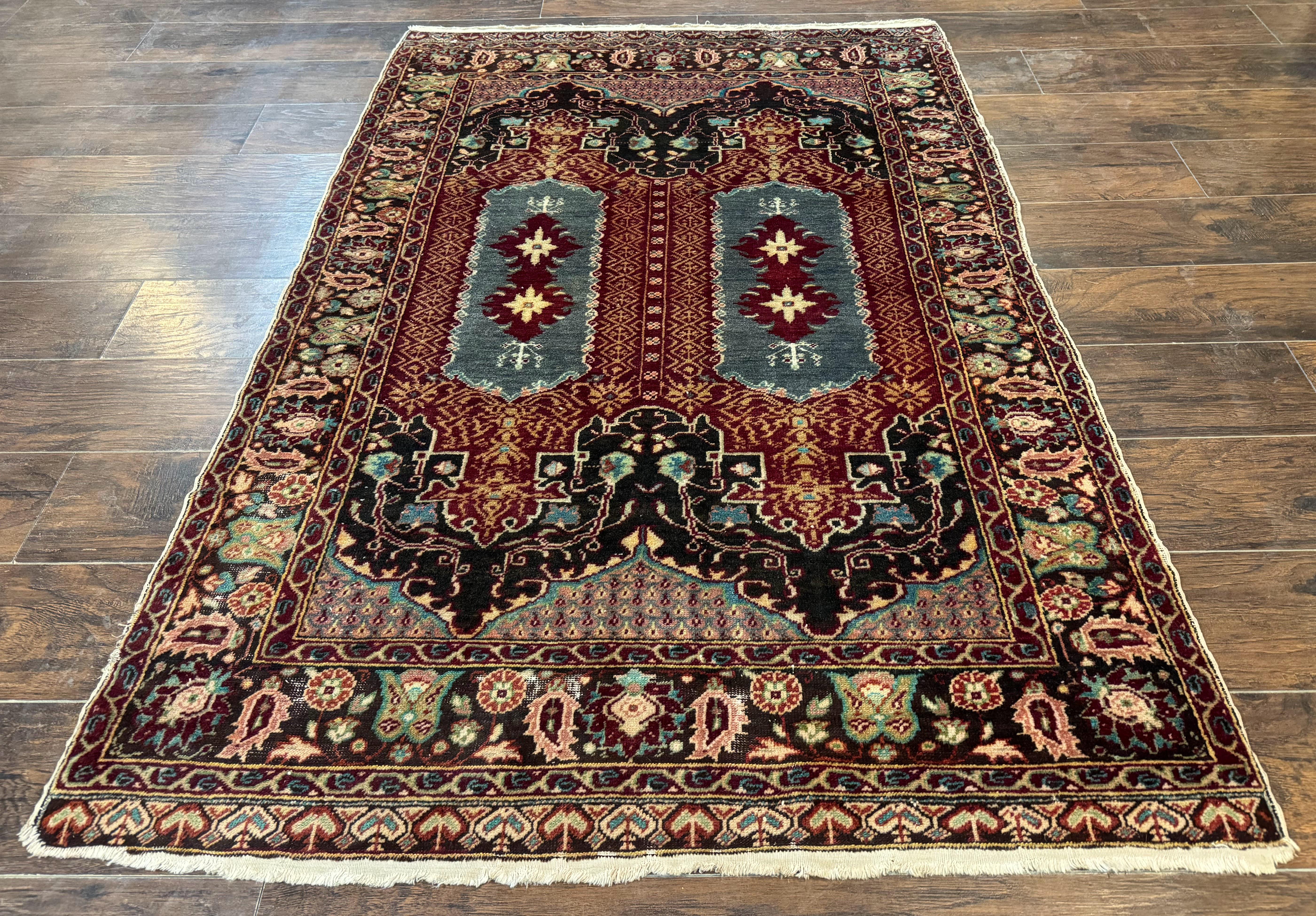 Antique Turkish Rug 4x6, Unique Rare Carpet - Jewel Rugs