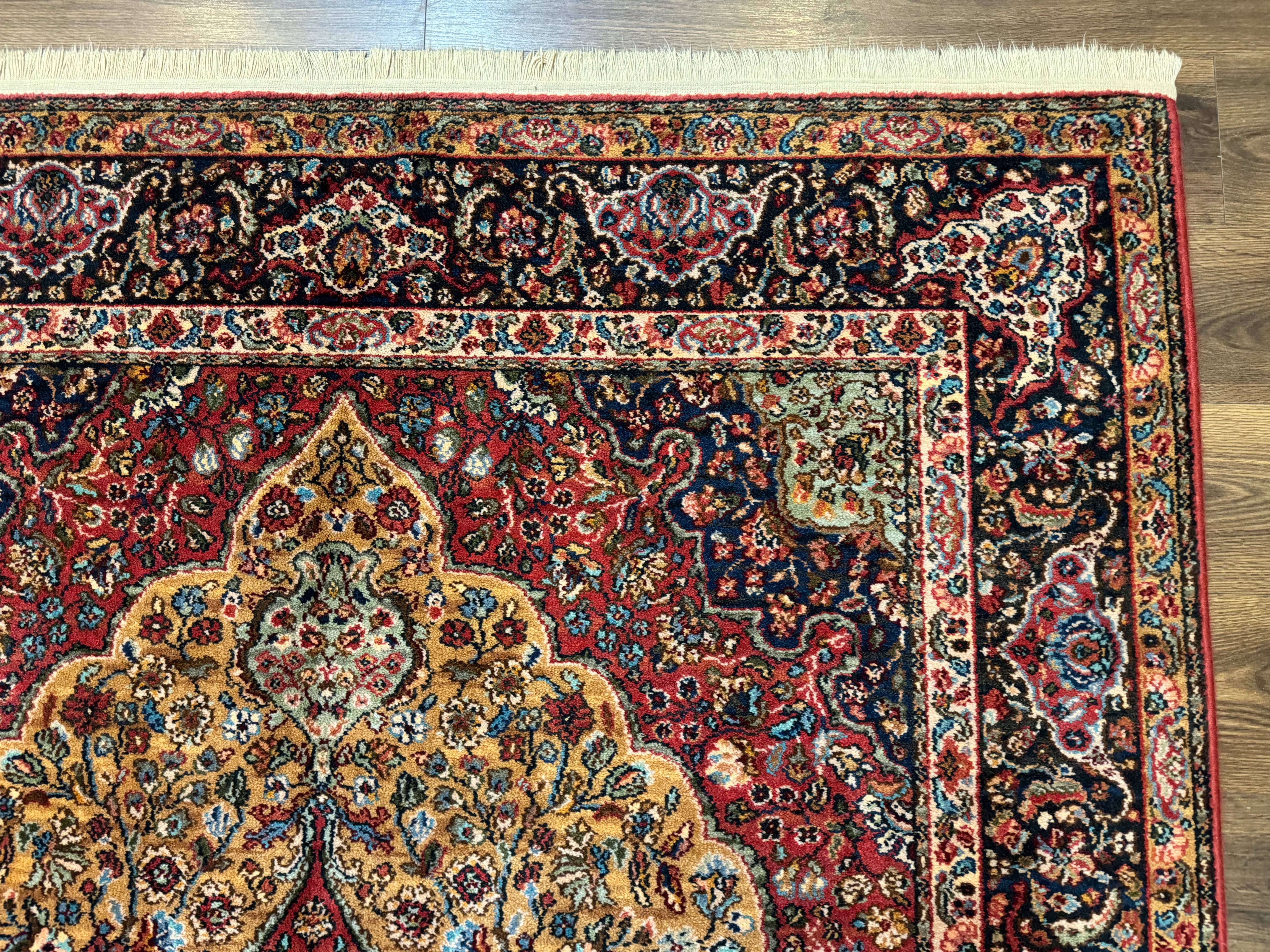 Karastan Rug 5.9 x 9 Medallion Kirman #700/718, Original 700 Series, Wool, Discontinued, Vintage - Jewel Rugs