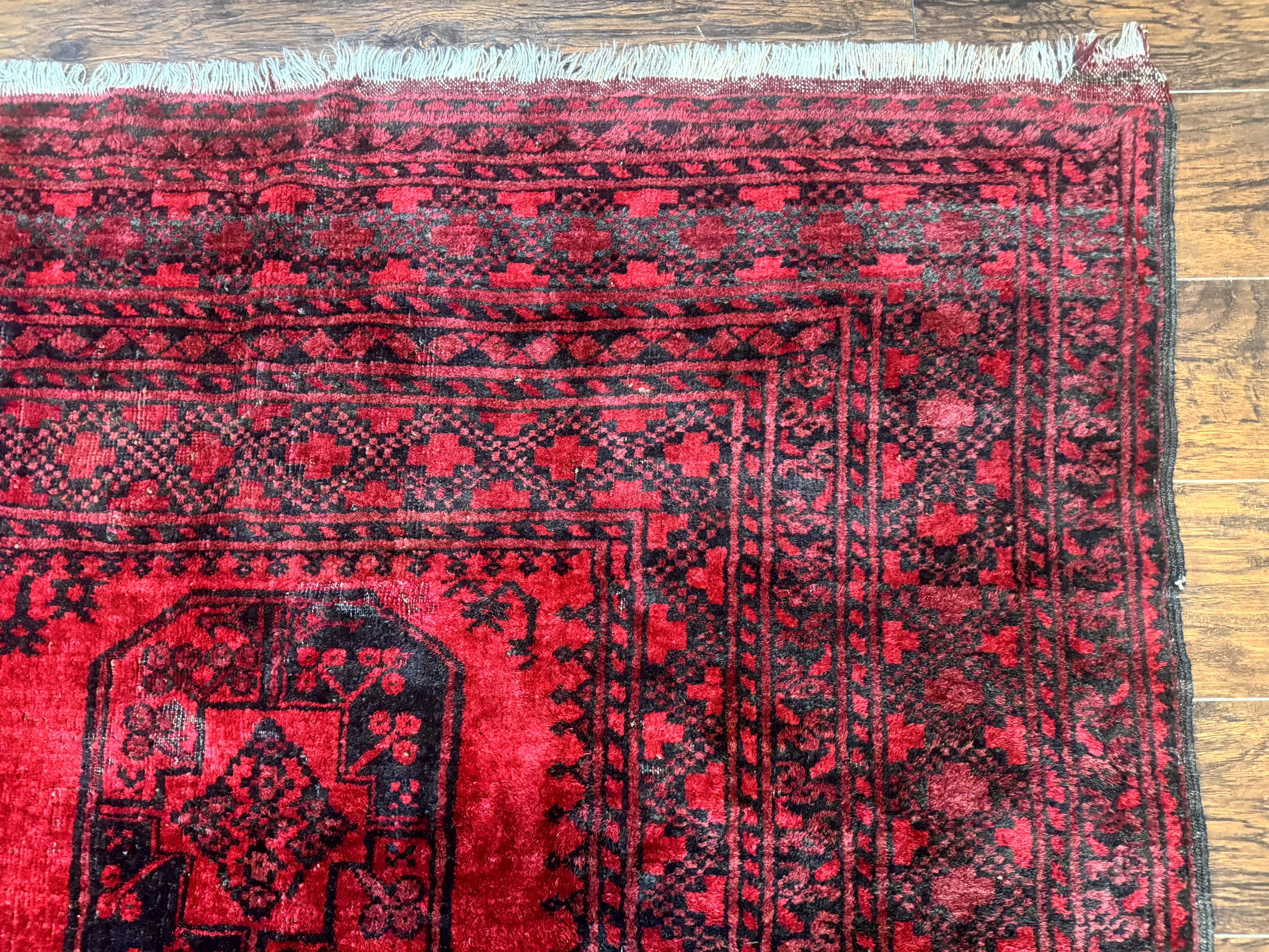 Afghan Turkoman Rug 9x10, Red Beshir Carpet, Tribal, Wool, Antique - Jewel Rugs