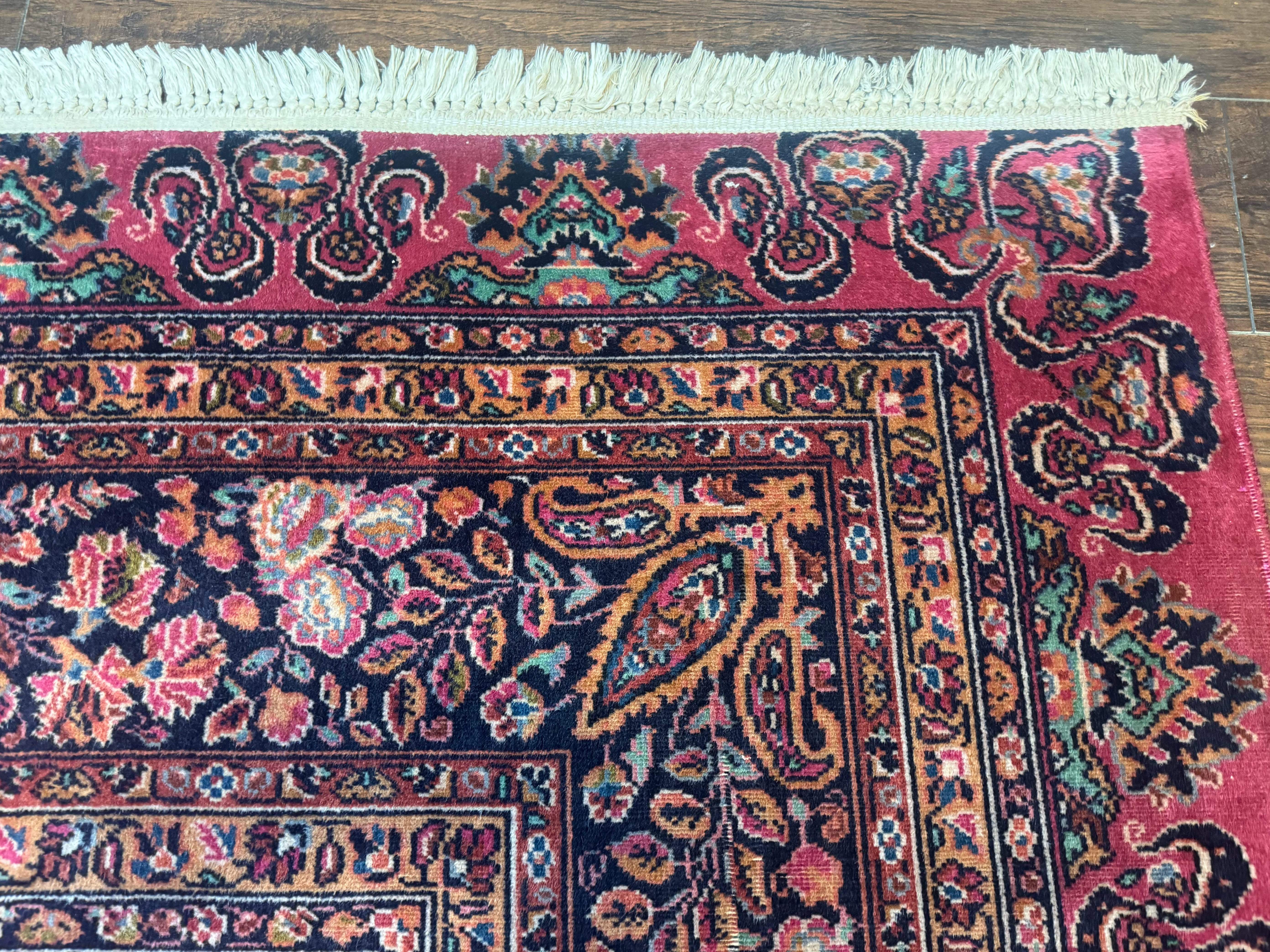 Karastan Rug 8.8 x 12 Antique Sarouk, Wool Pile, Vintage Discontinued - Jewel Rugs